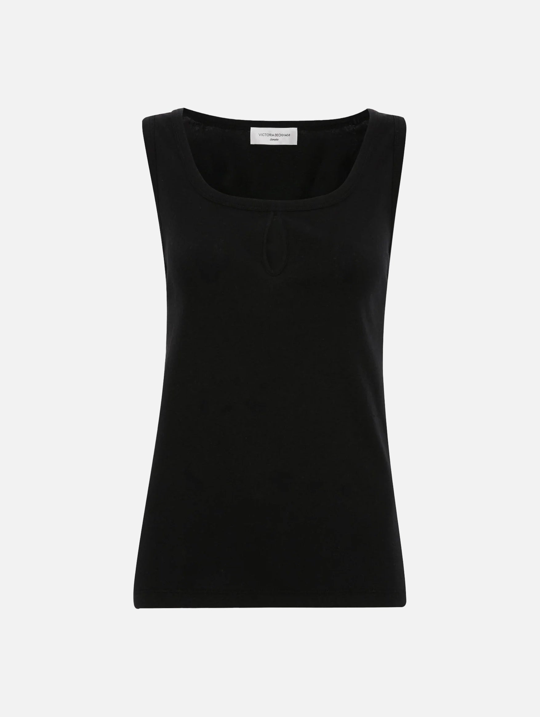 Split Tank Top in Black