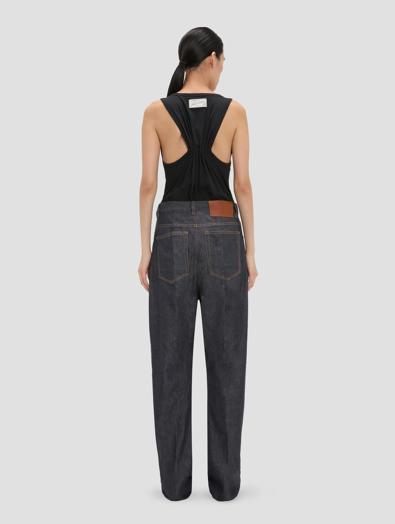 Split Tank Top in Black