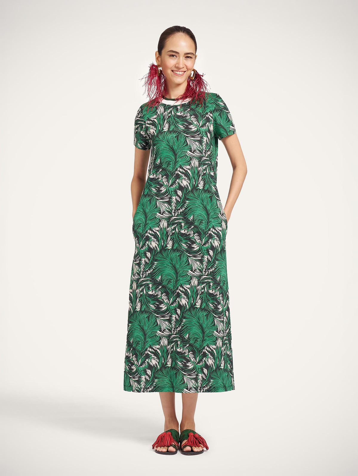 Sporty Swing Dress in Quill Green