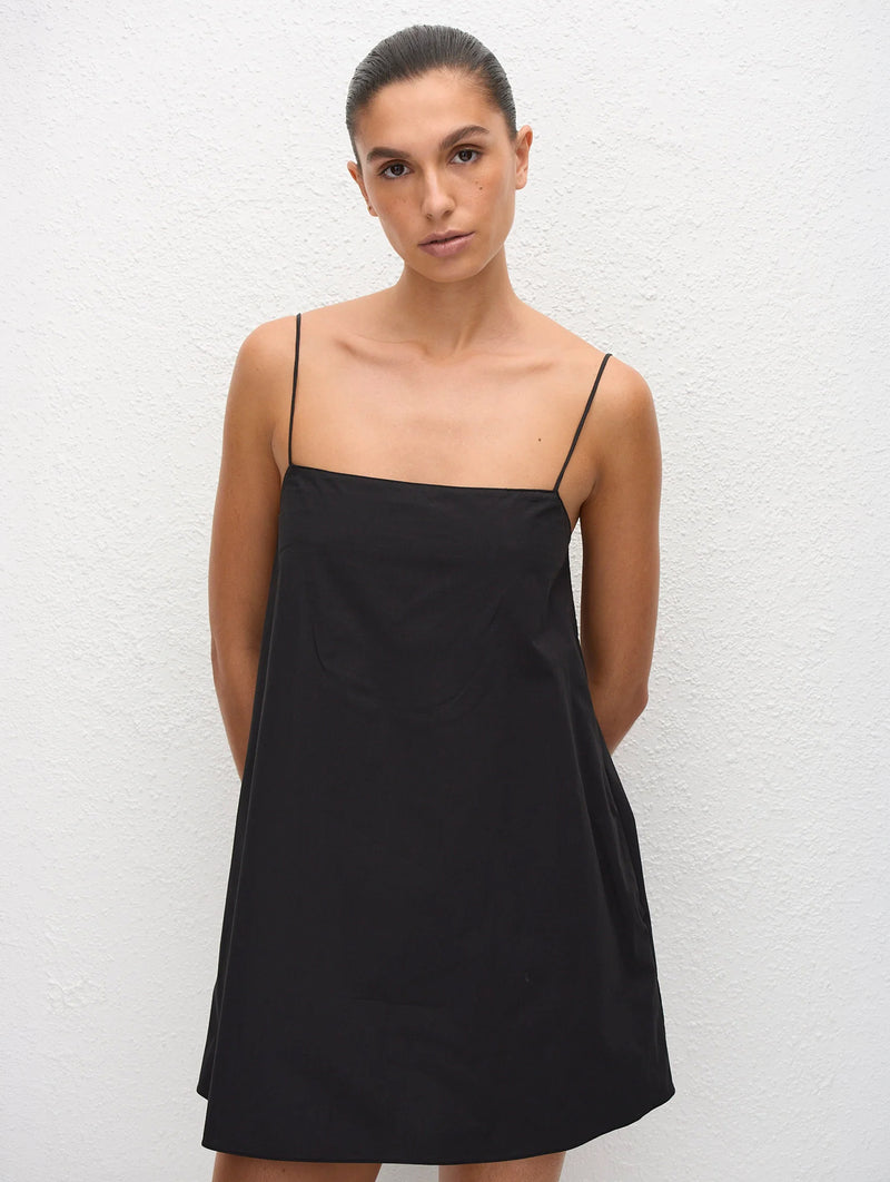 Square Cami Sundress in Black