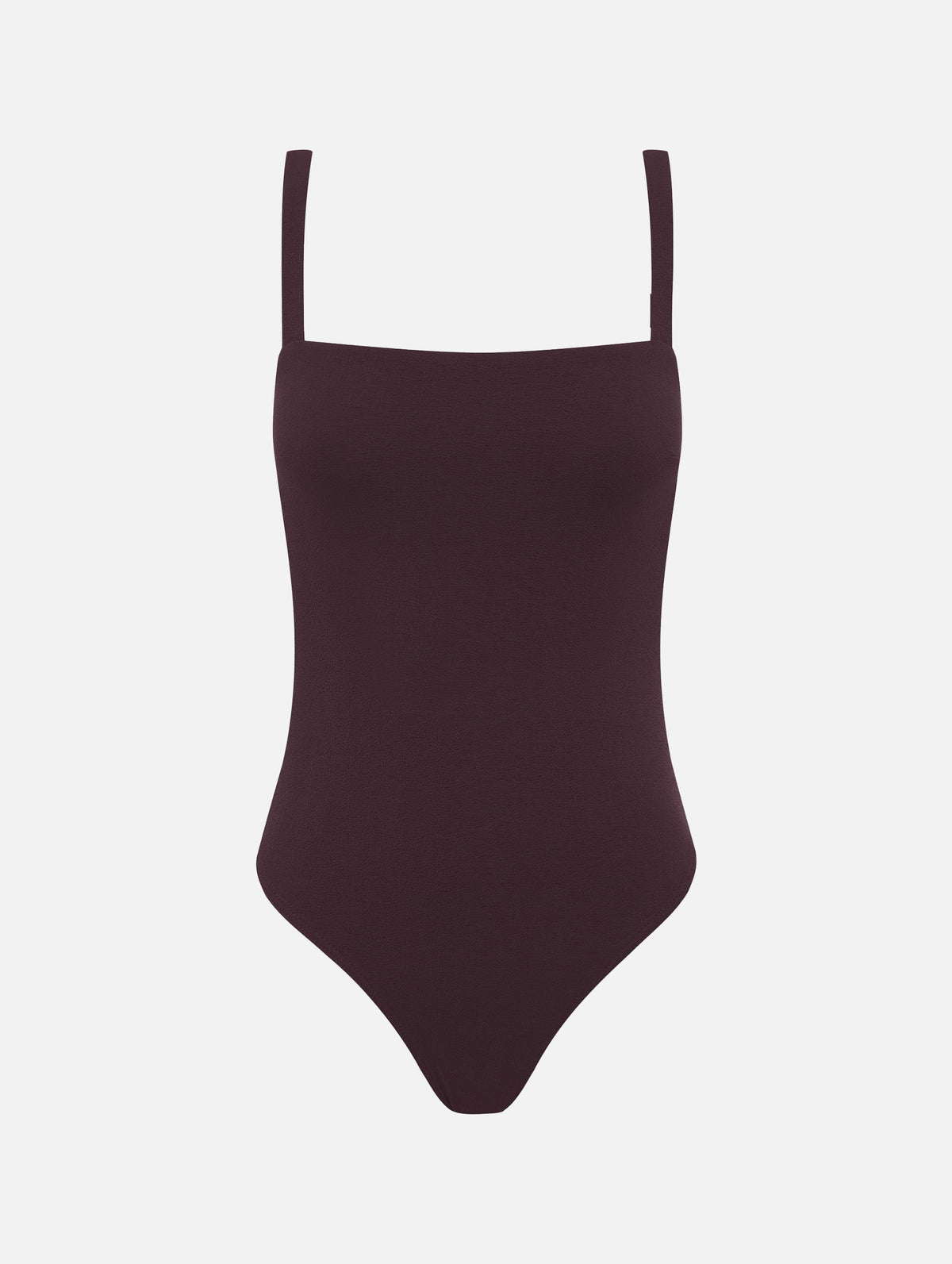 Square Maillot in Aubergine Crinkle