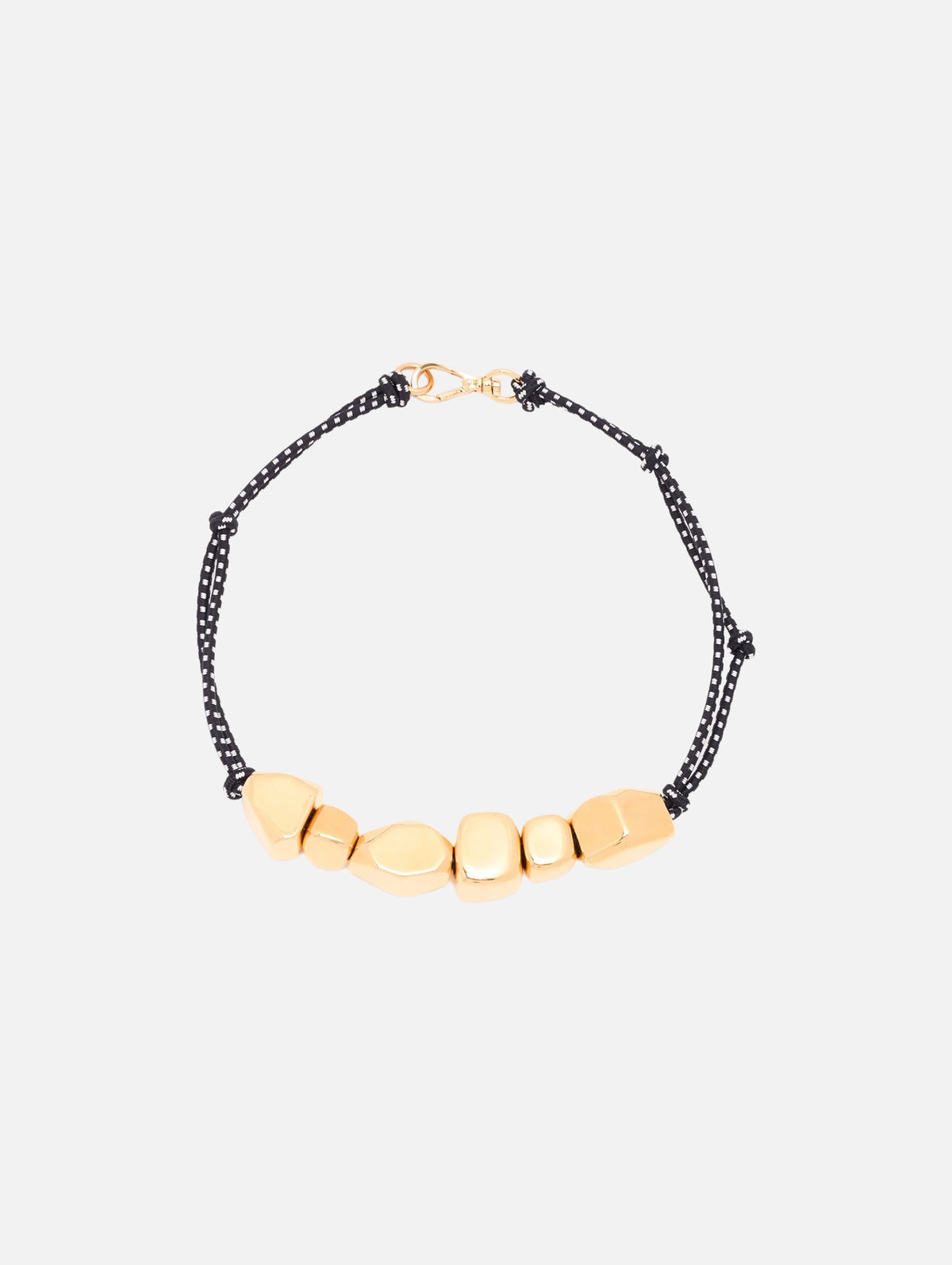 Stone Cord Necklace in Gold