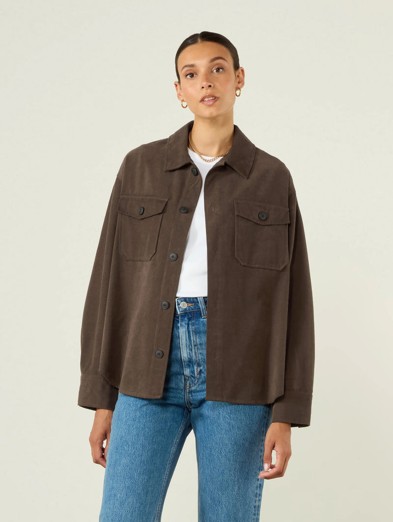 Stow Overshirt in Mocha