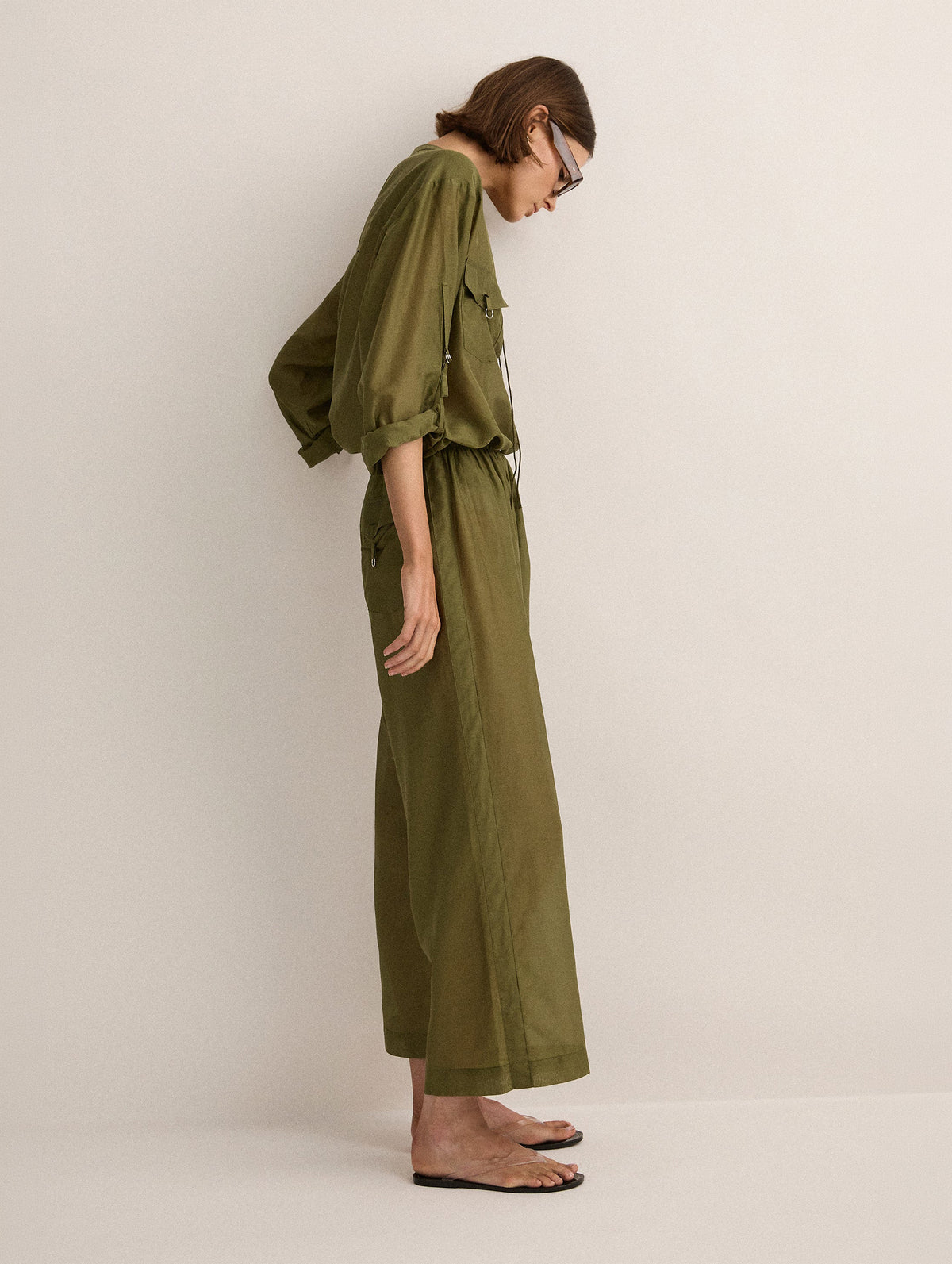 Straight Pant in Safari Green