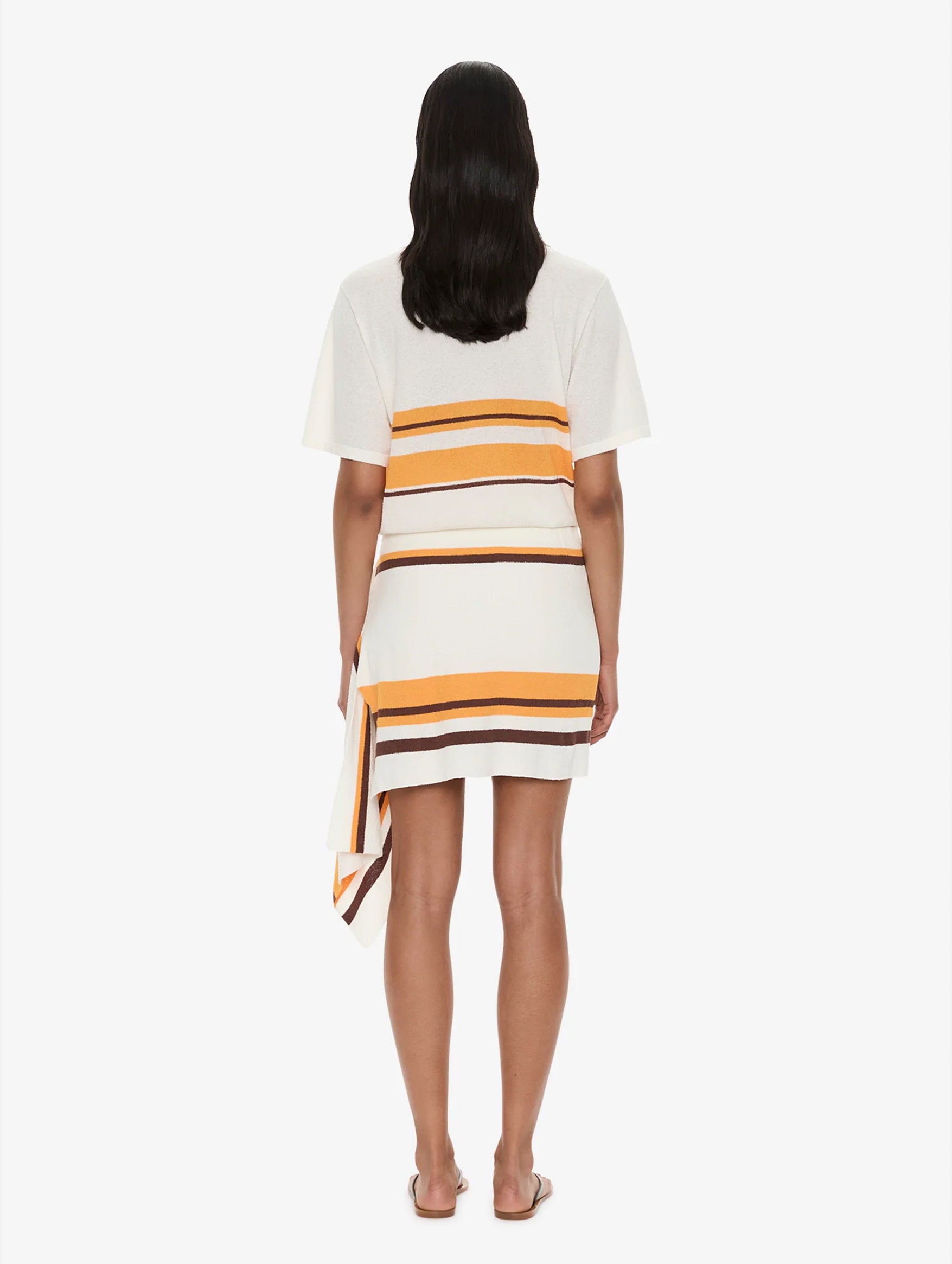 Stripe Knit Clean Polo in Solaris Stripe