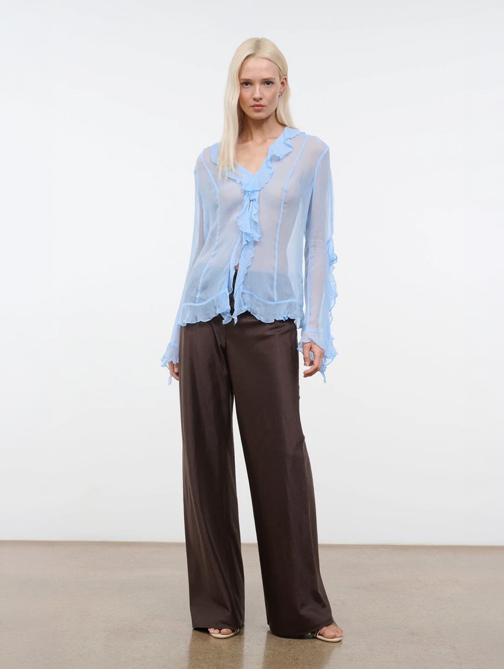 Stroll Silk Pant In Earth