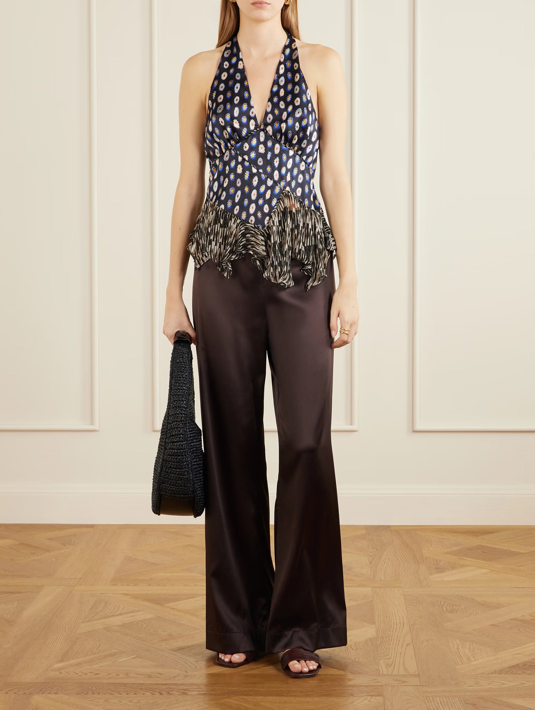 Stroll Silk Pant In Earth