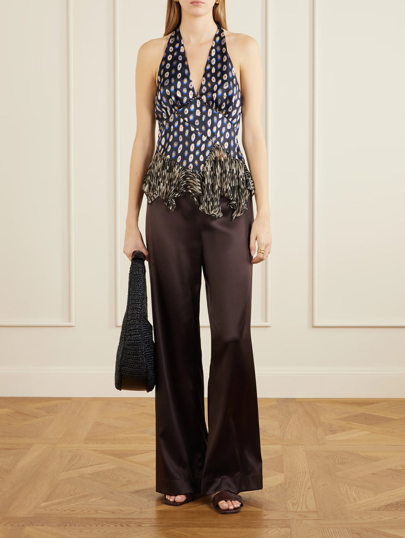 Stroll Silk Pant In Earth