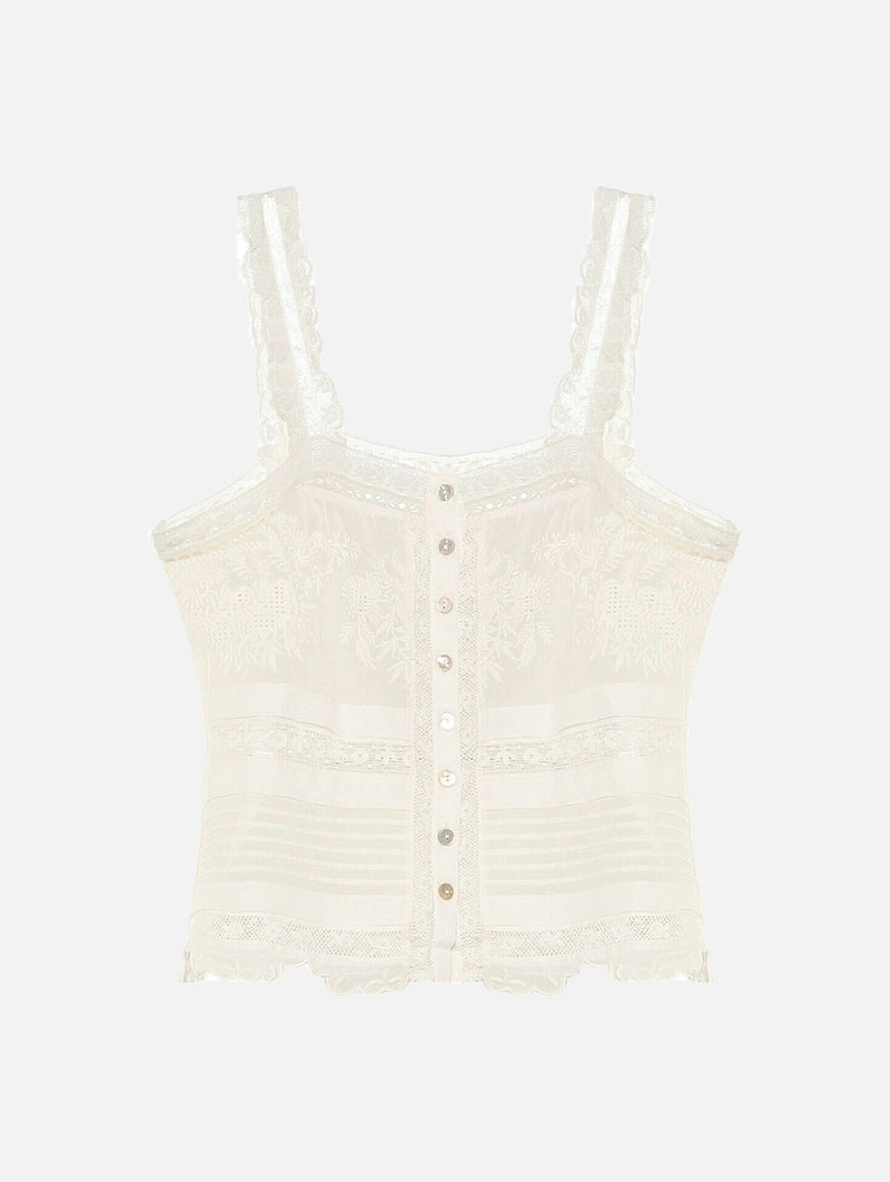Sully Cotton Top in White