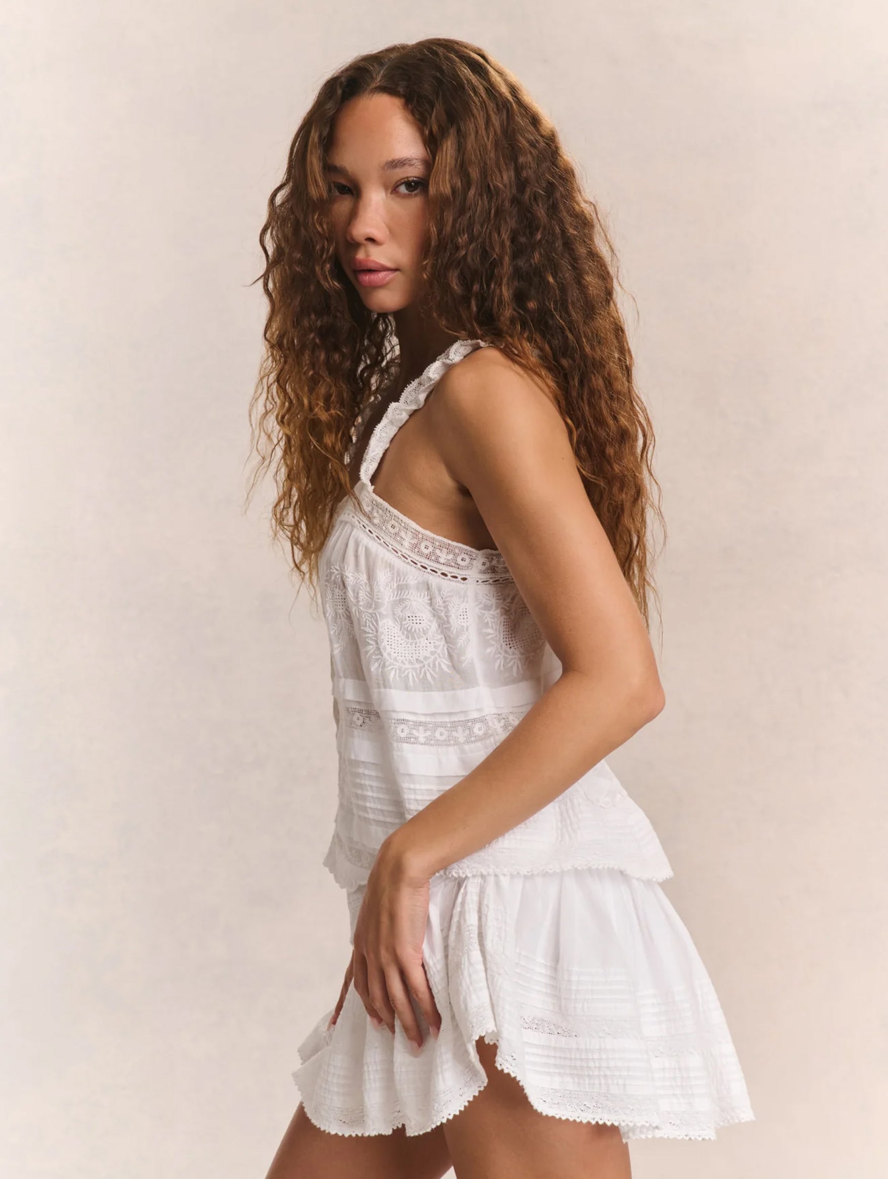 Sully Cotton Top in White