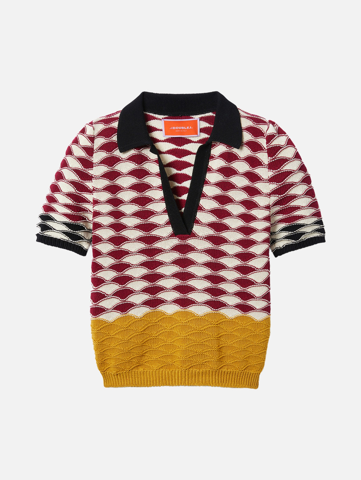 Sunset Polo in Red, Yellow & White