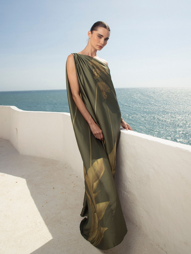 Sus Miradas Dress in Green Dandelion