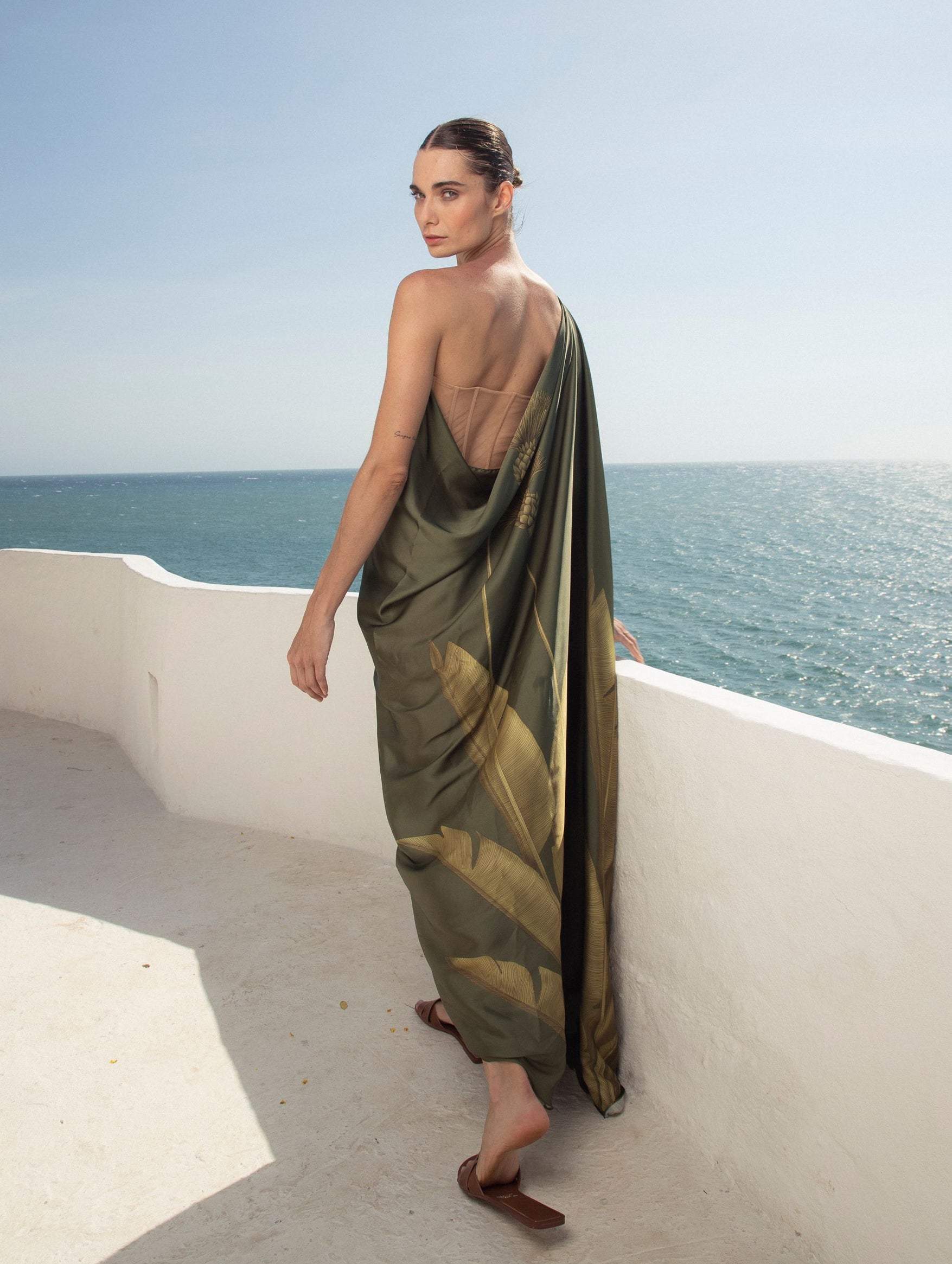 Sus Miradas Dress in Green Dandelion