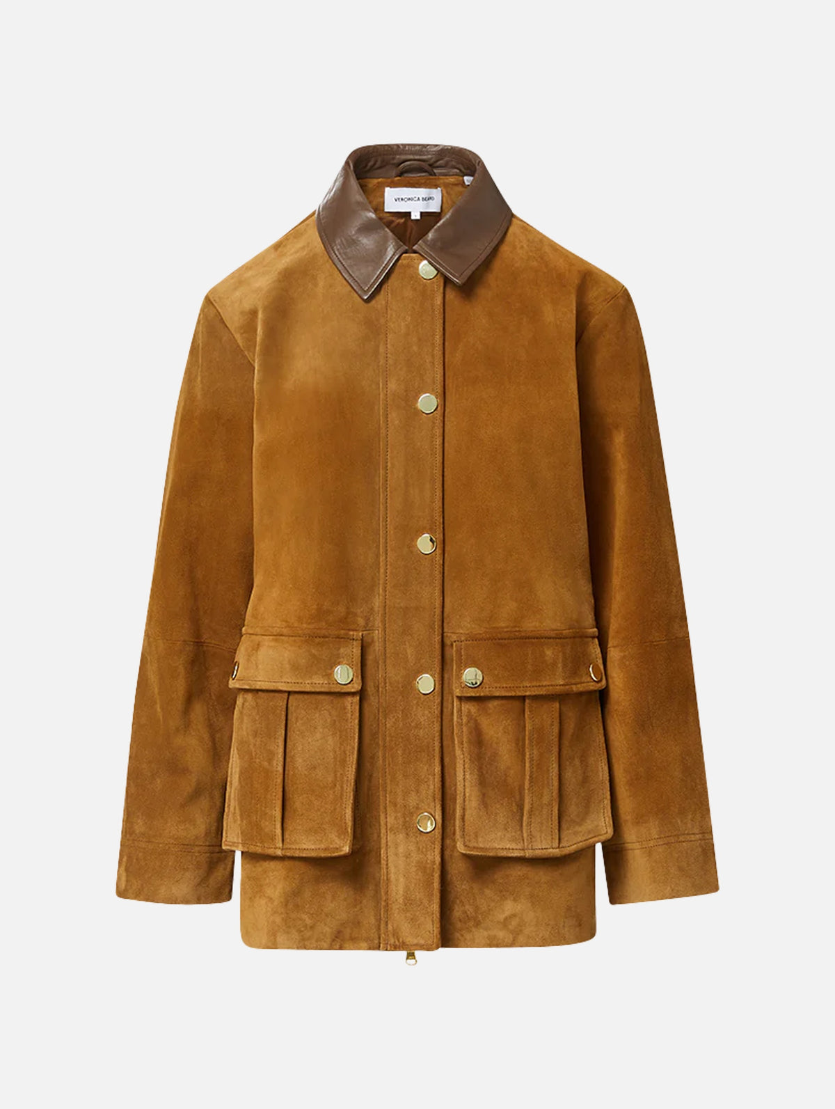 Suz Suede Dickey Coat in Whiskey