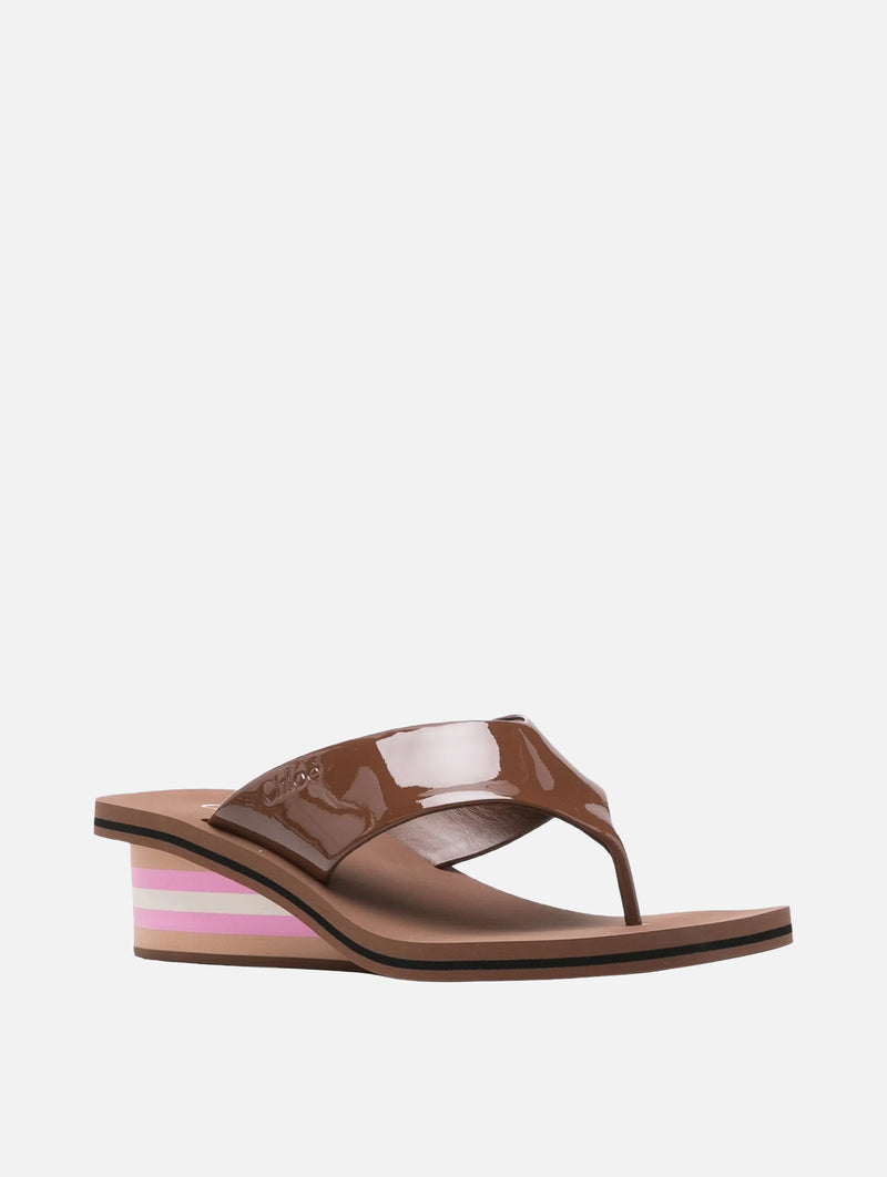 Swimming Cool Wedge Sandal in Coffee Pink