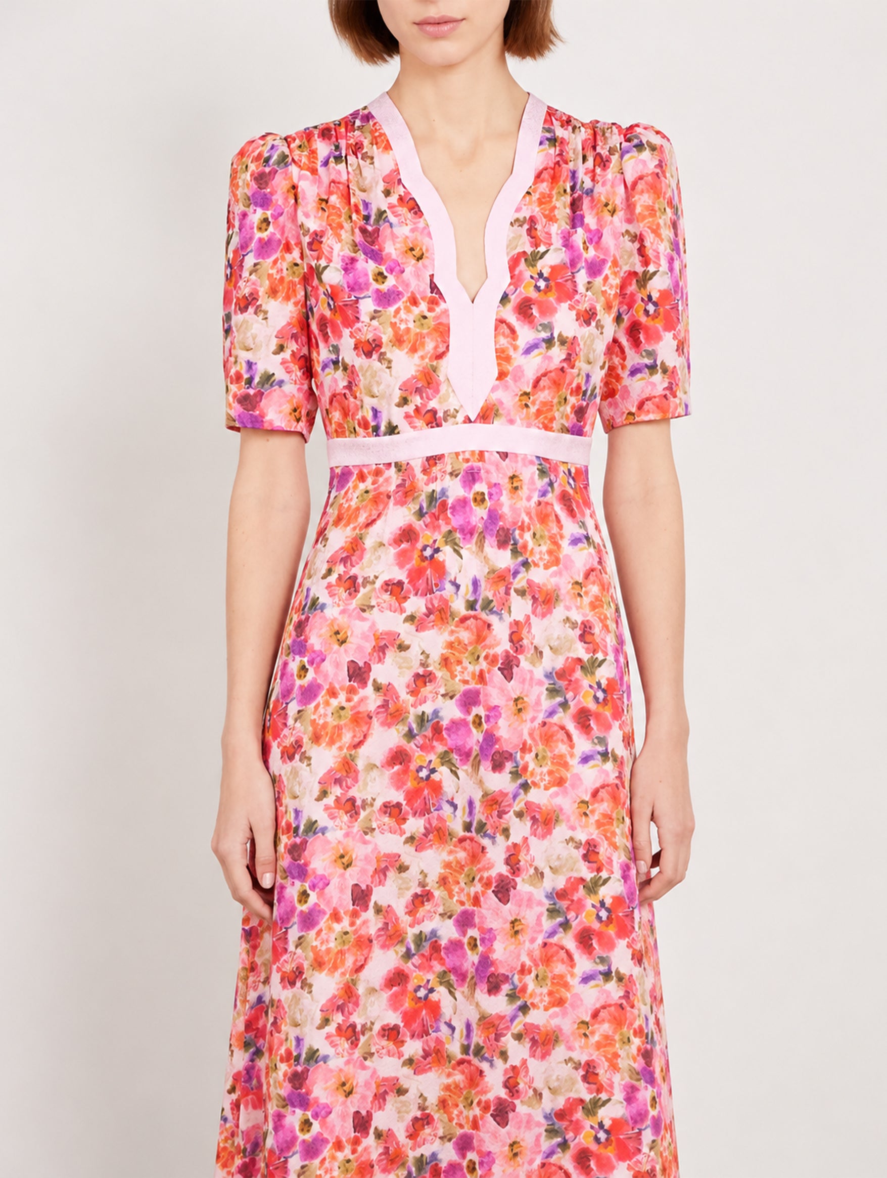 Tabitha-C Dress in Kinjaro Garden Pink