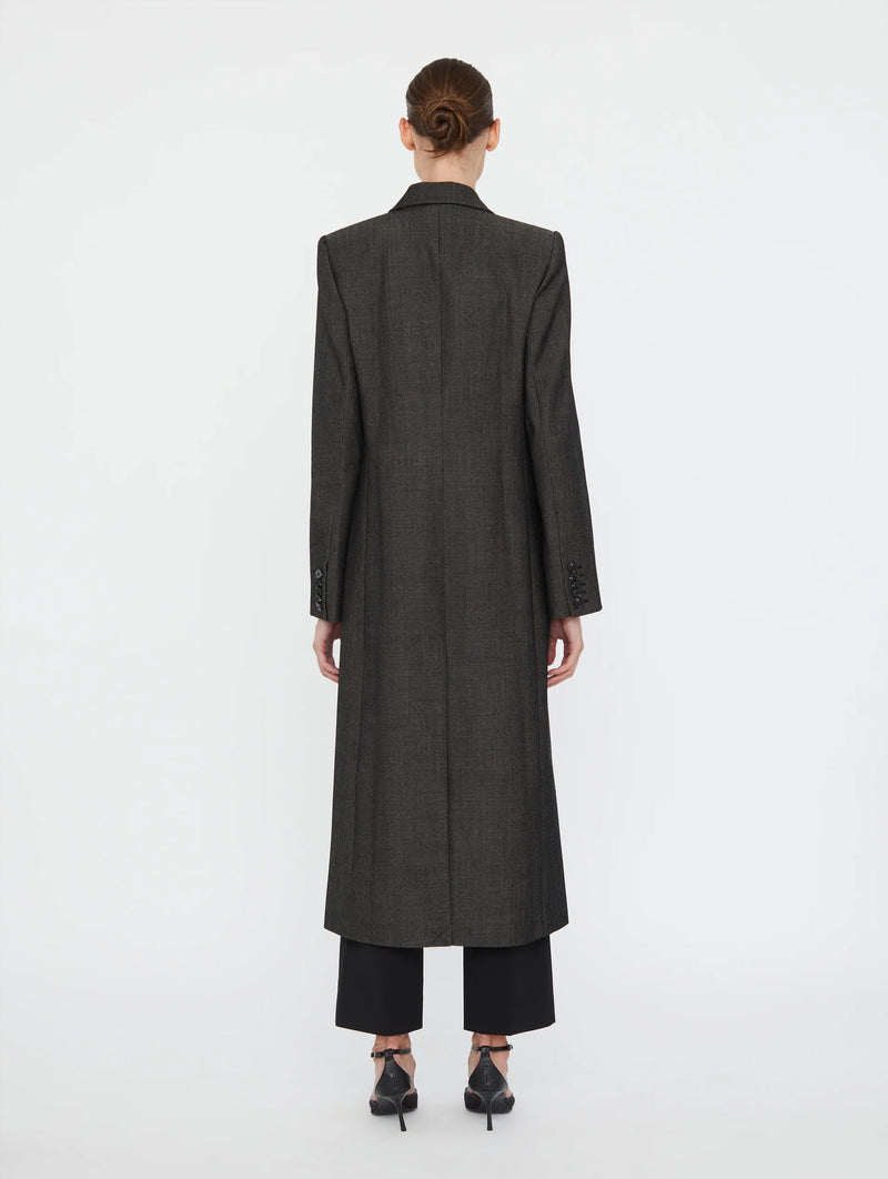 Talus Twill Coat in Speckled Black
