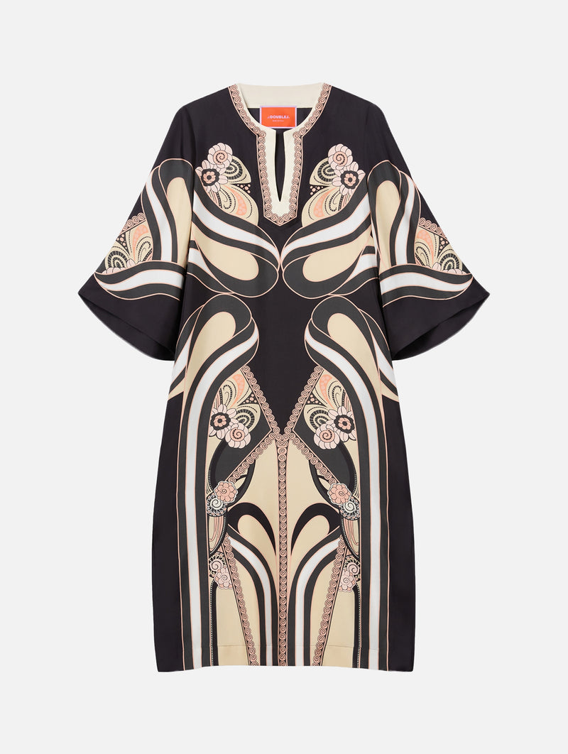 The Silk Kaftan in Ambrosia Placée Pale Pink