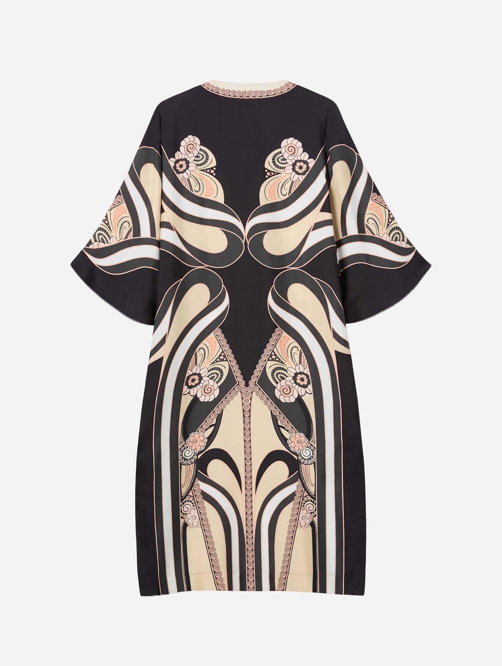 The Silk Kaftan in Ambrosia Placée Pale Pink
