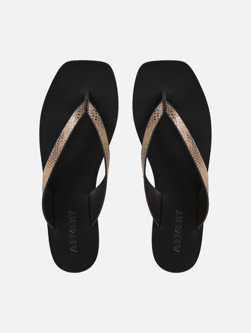 The Kinto Sandal in Dune Embossed Snake