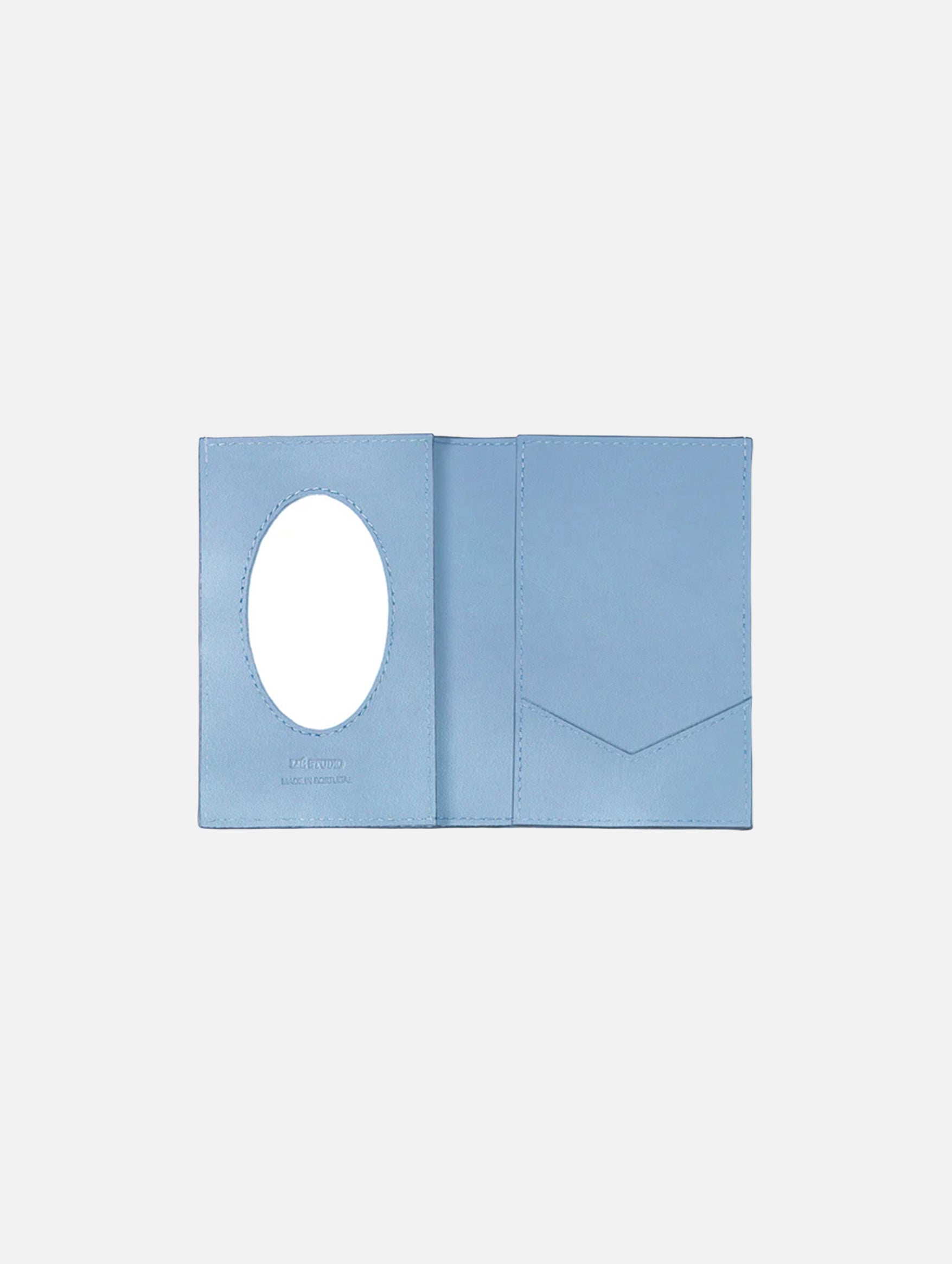 The Romy Passport Cover in Dove Blue