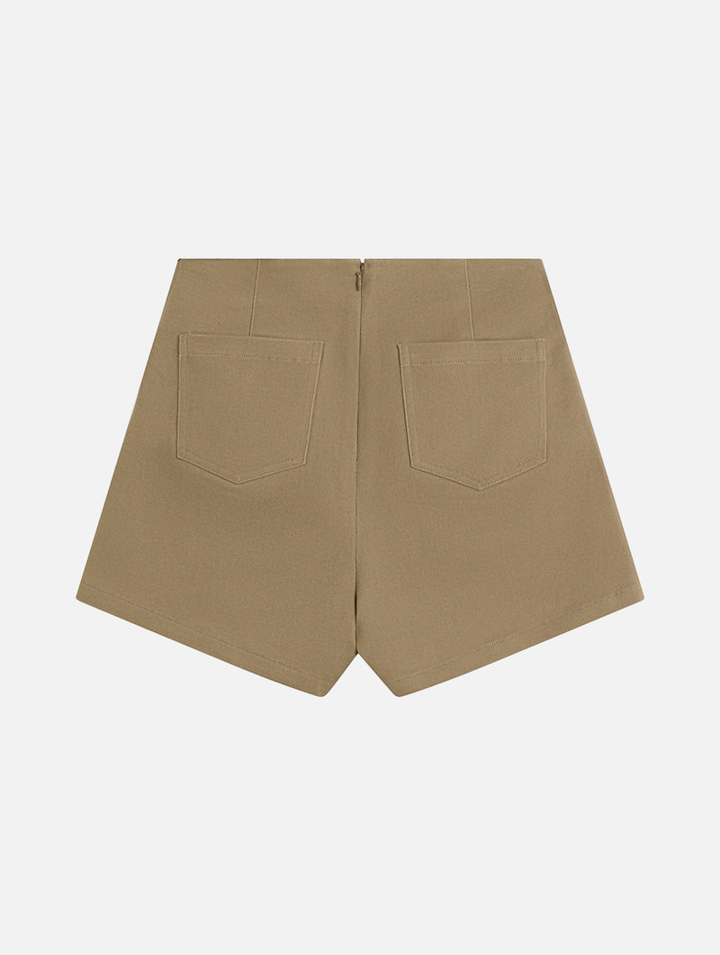 Tailored Stretch Short in Khaki