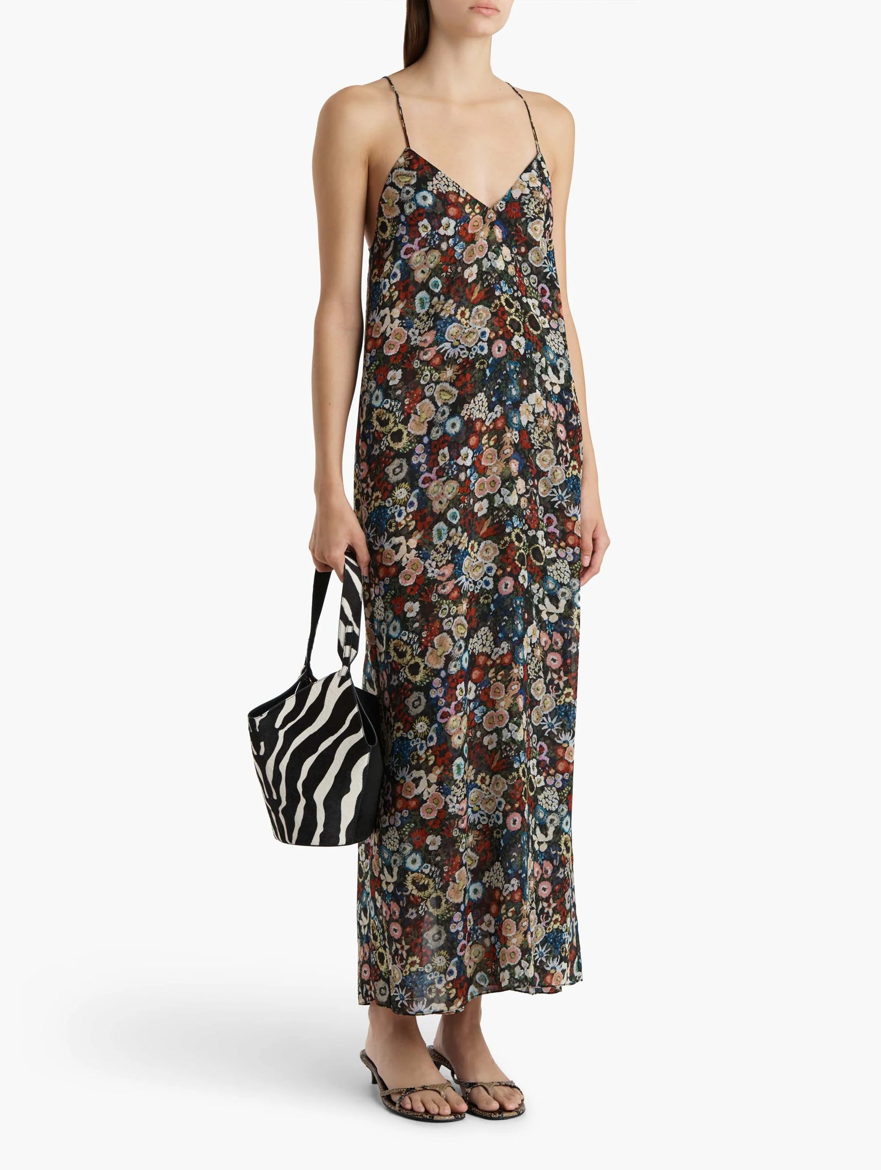 Taja Dress in Black Multi