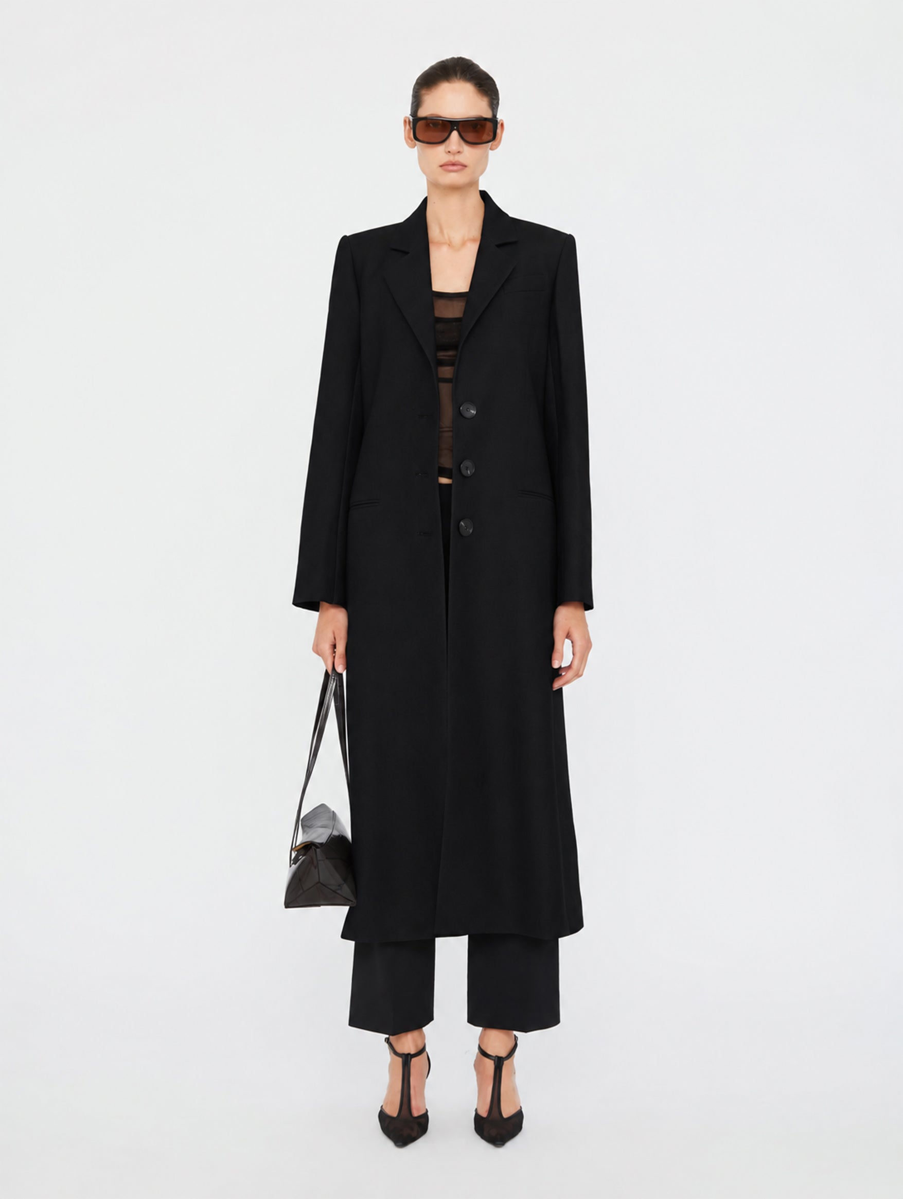 Talus Tailored Coat in Black