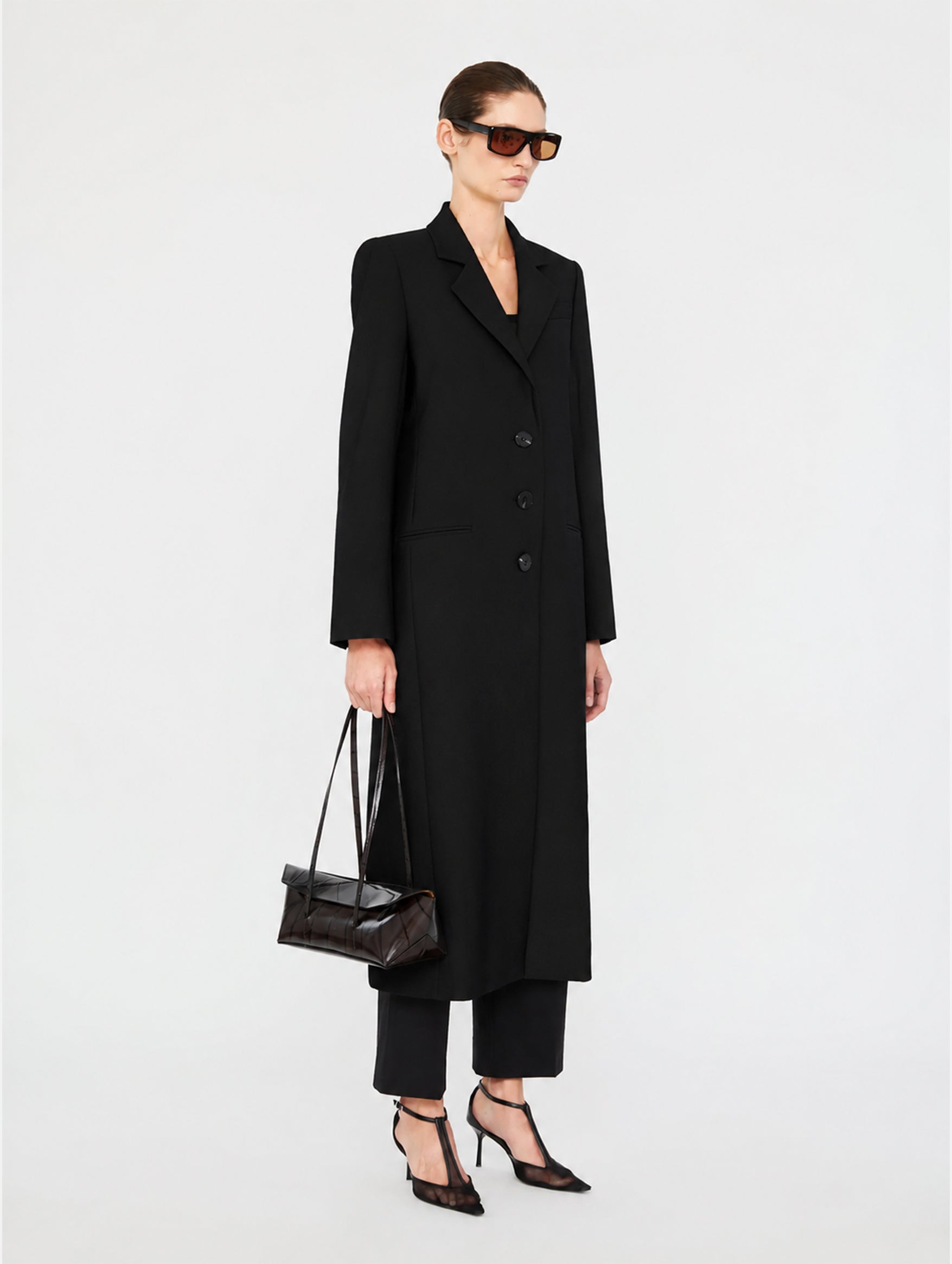 Talus Tailored Coat in Black