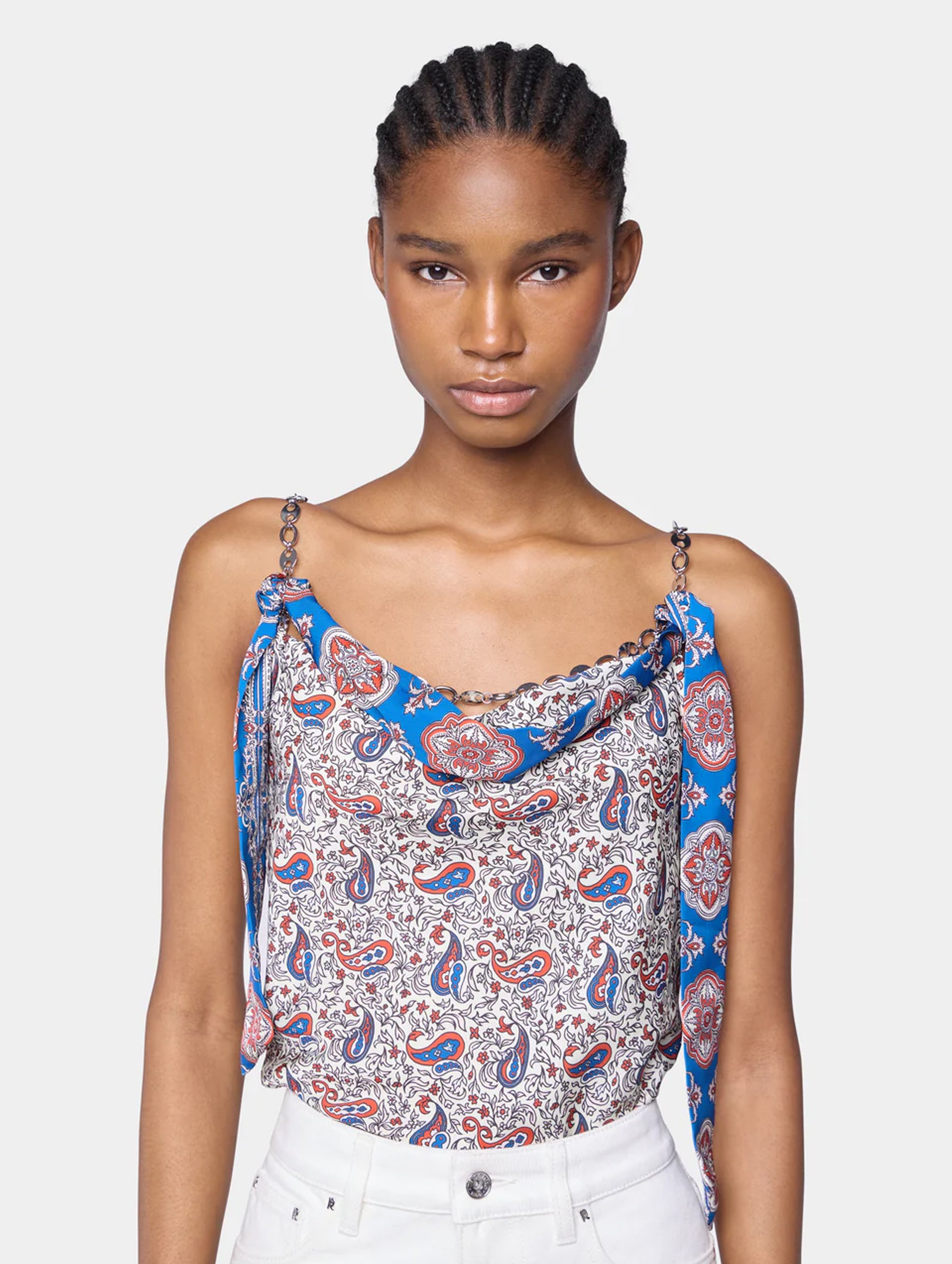 Haut Tank Top in Bandana Paisley Cream