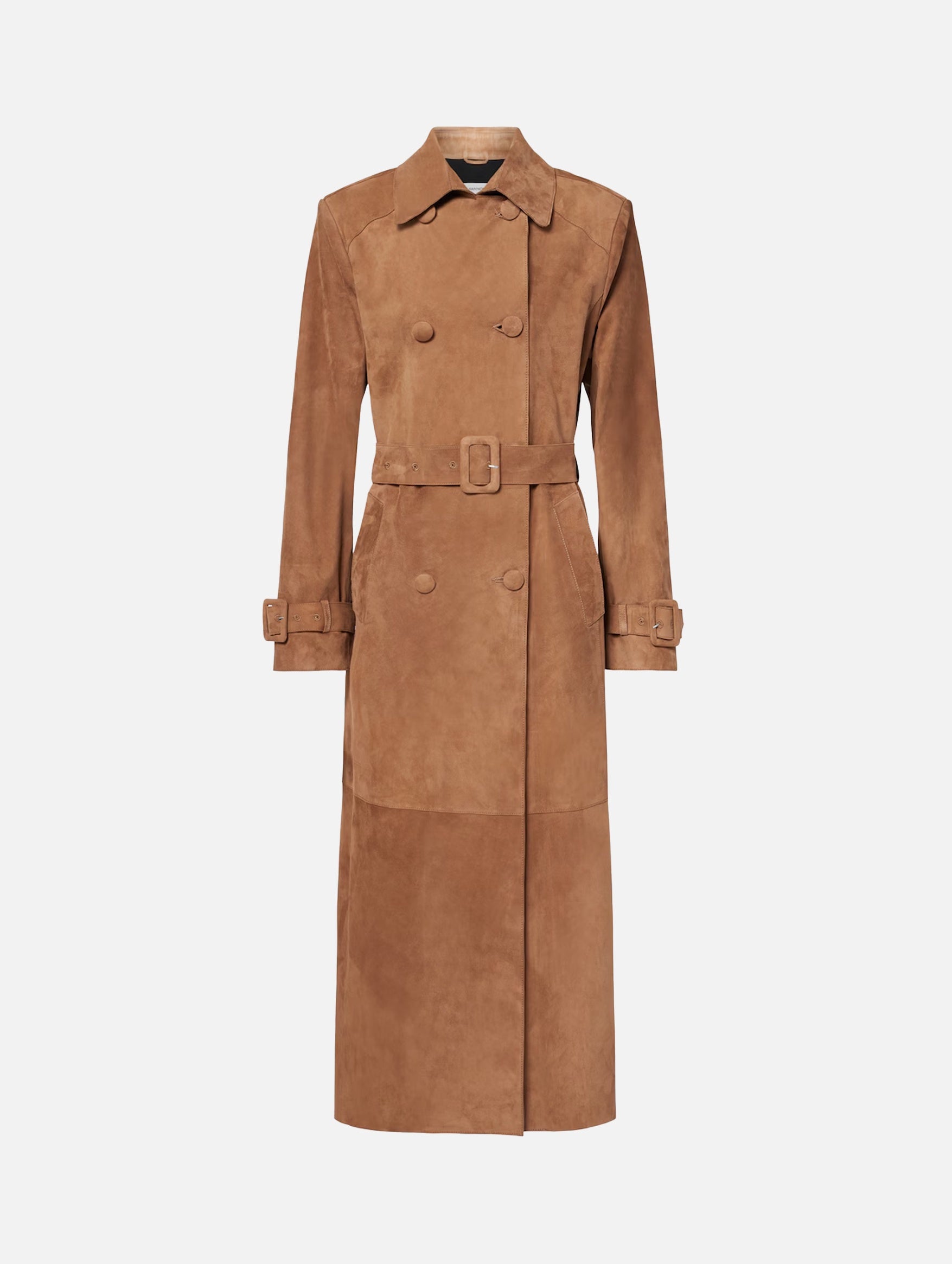 Tate Everyday Suede Trench in Tobacco