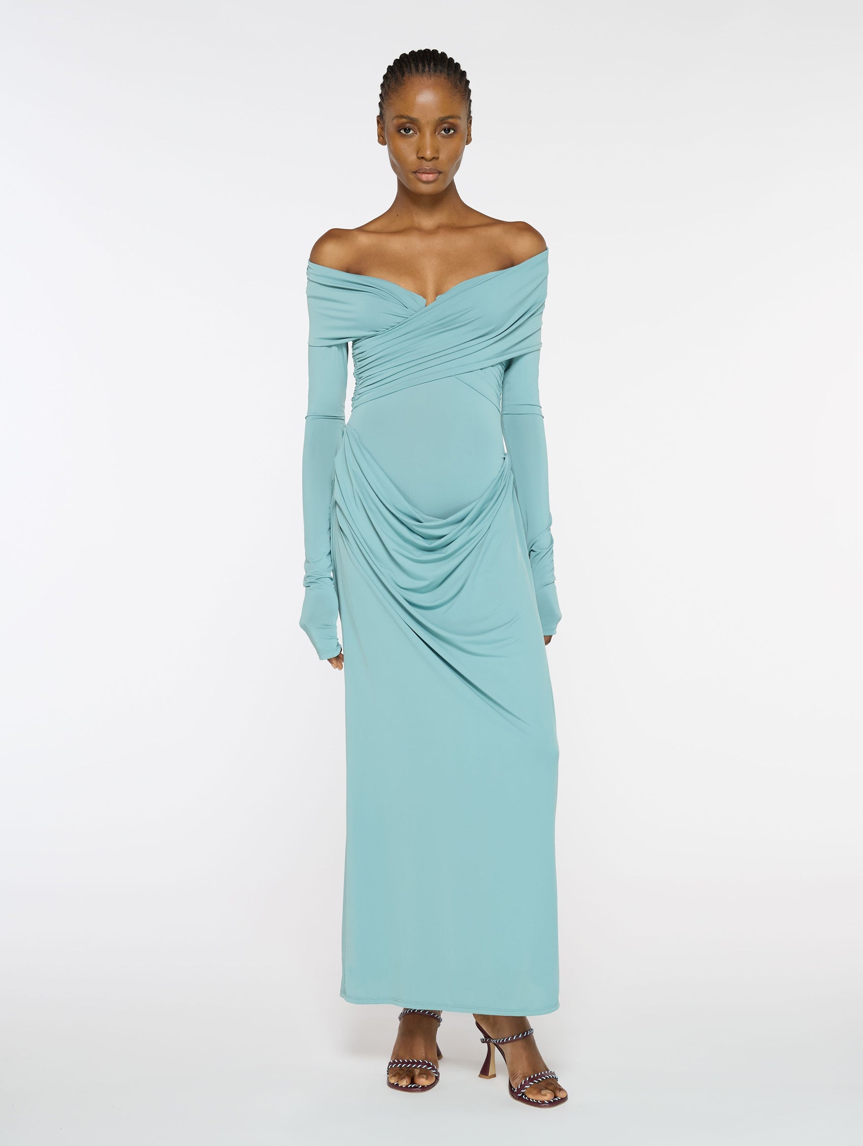 Taylor Dress in Chalk Blue