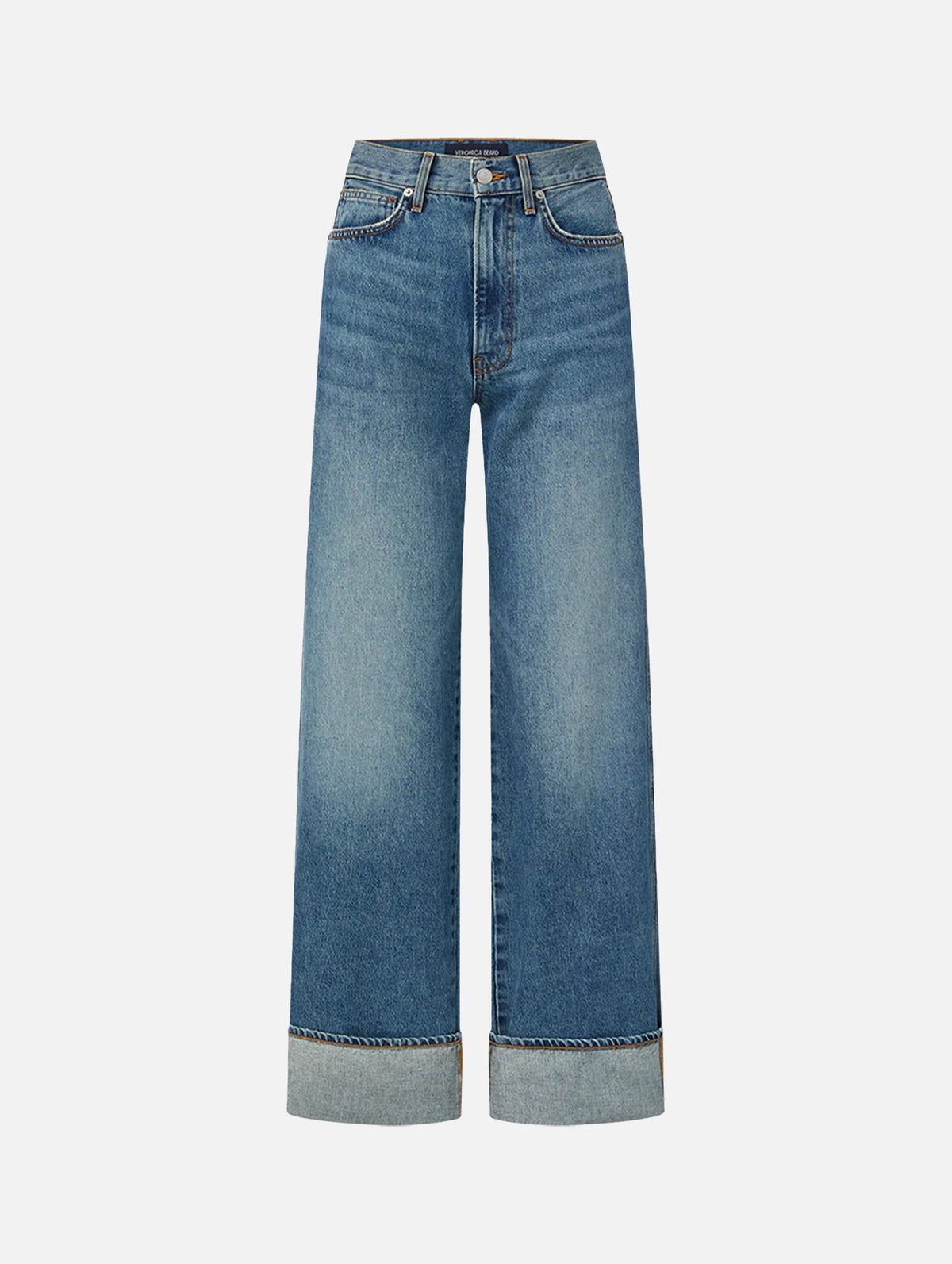 Taylor Cuffed Wide Leg Jean in Denim