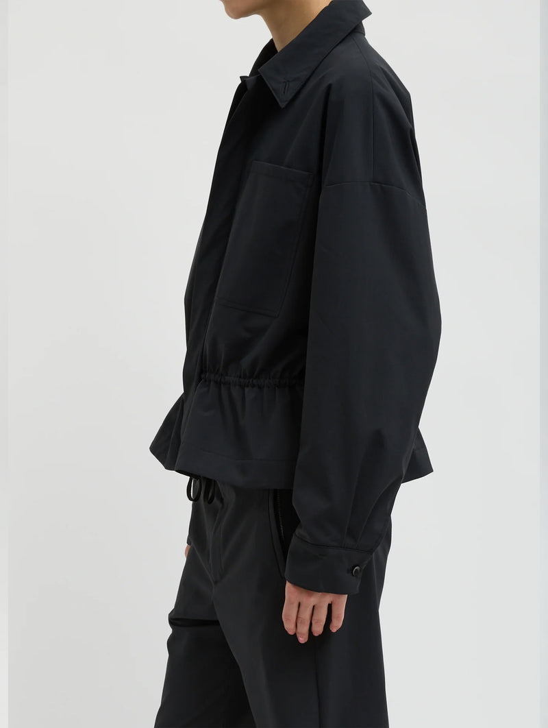 Tech Suiting Anorak Bomber in Black