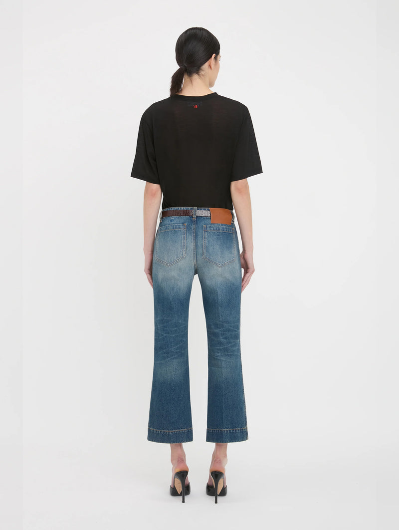 Classic Cotton Crepe T-Shirt In Black