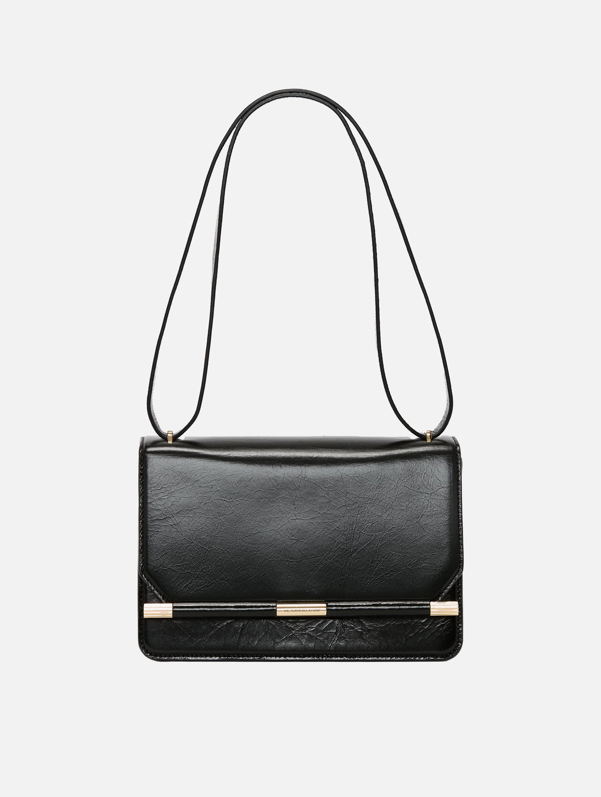 The 202 Crossbody Bag In Black Distressed Leather