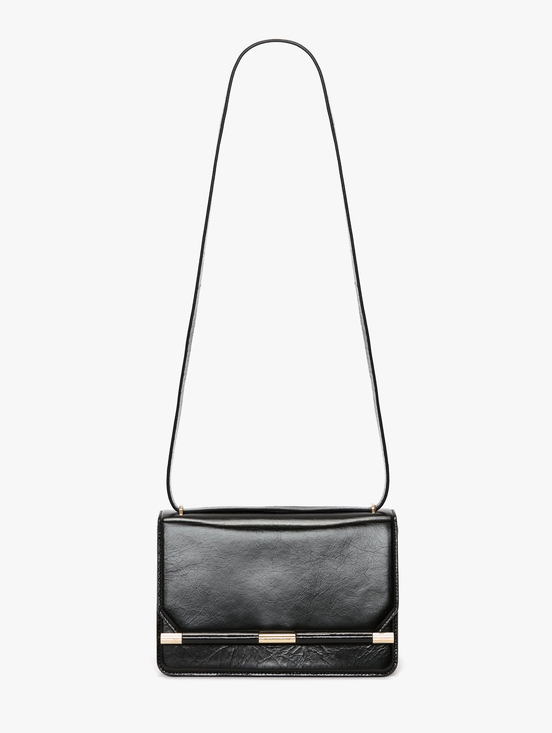 The 202 Crossbody Bag In Black Distressed Leather