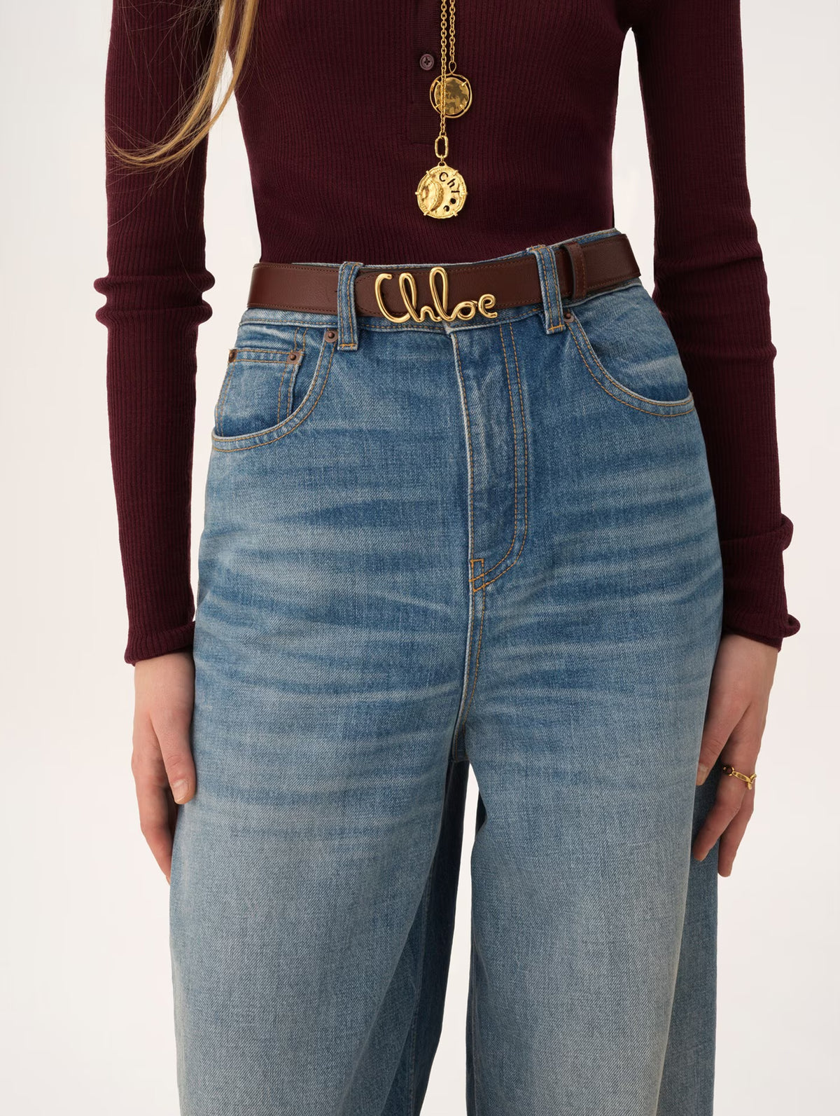The Chloé Iconic Belt in Crafty Brown