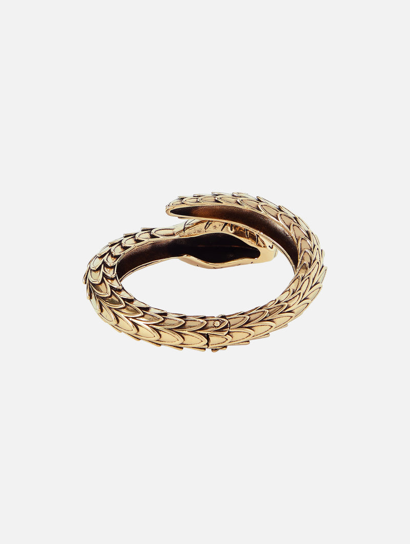 The Chloé Snake Bracelet in Vintage Gold