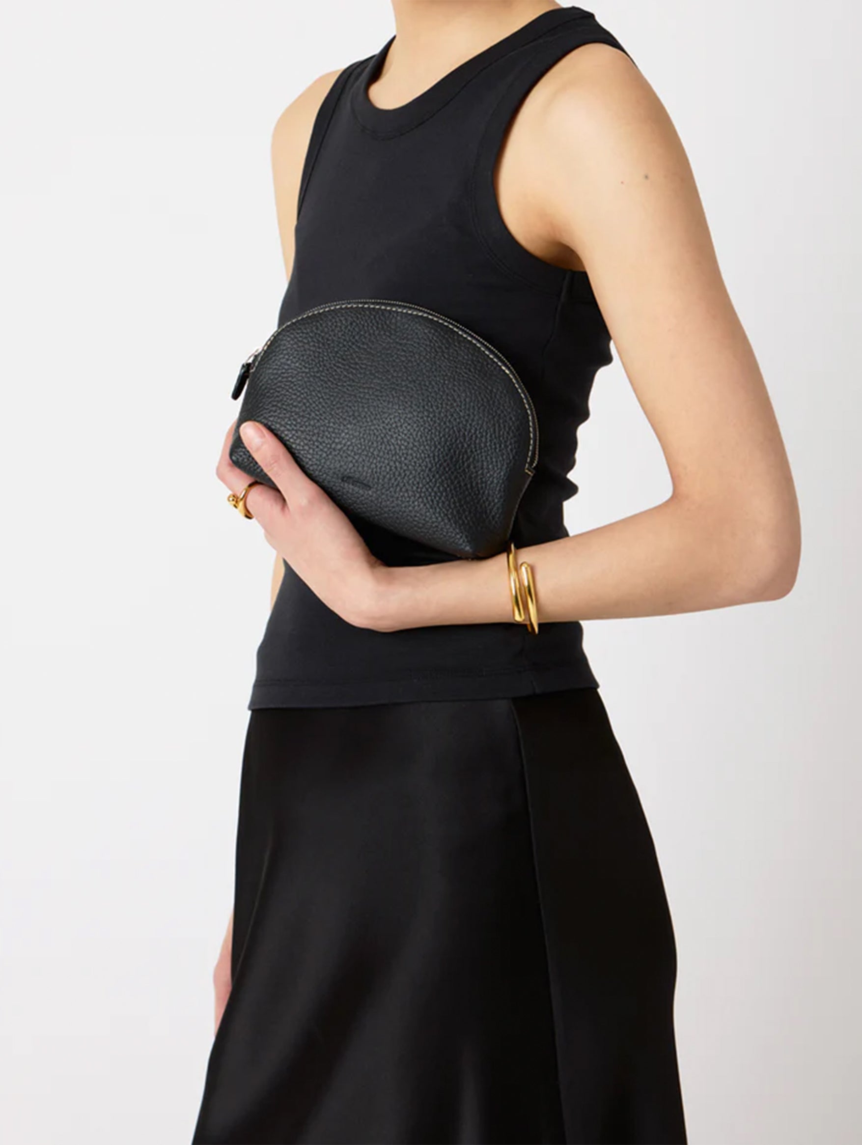 The Nancy Pouch in Black Grosgrain