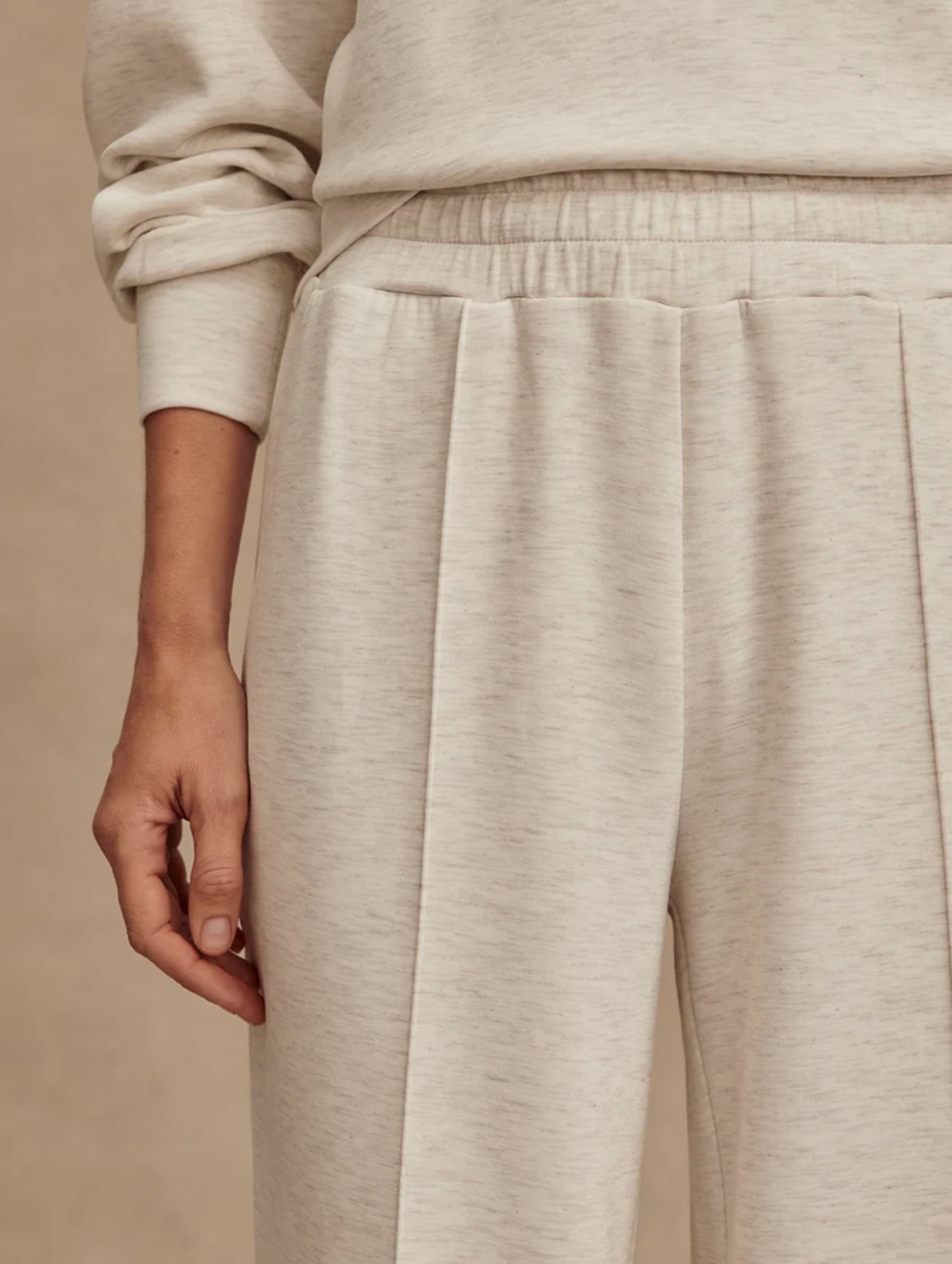 The Wide Leg Pant 30 in Ivory Marl