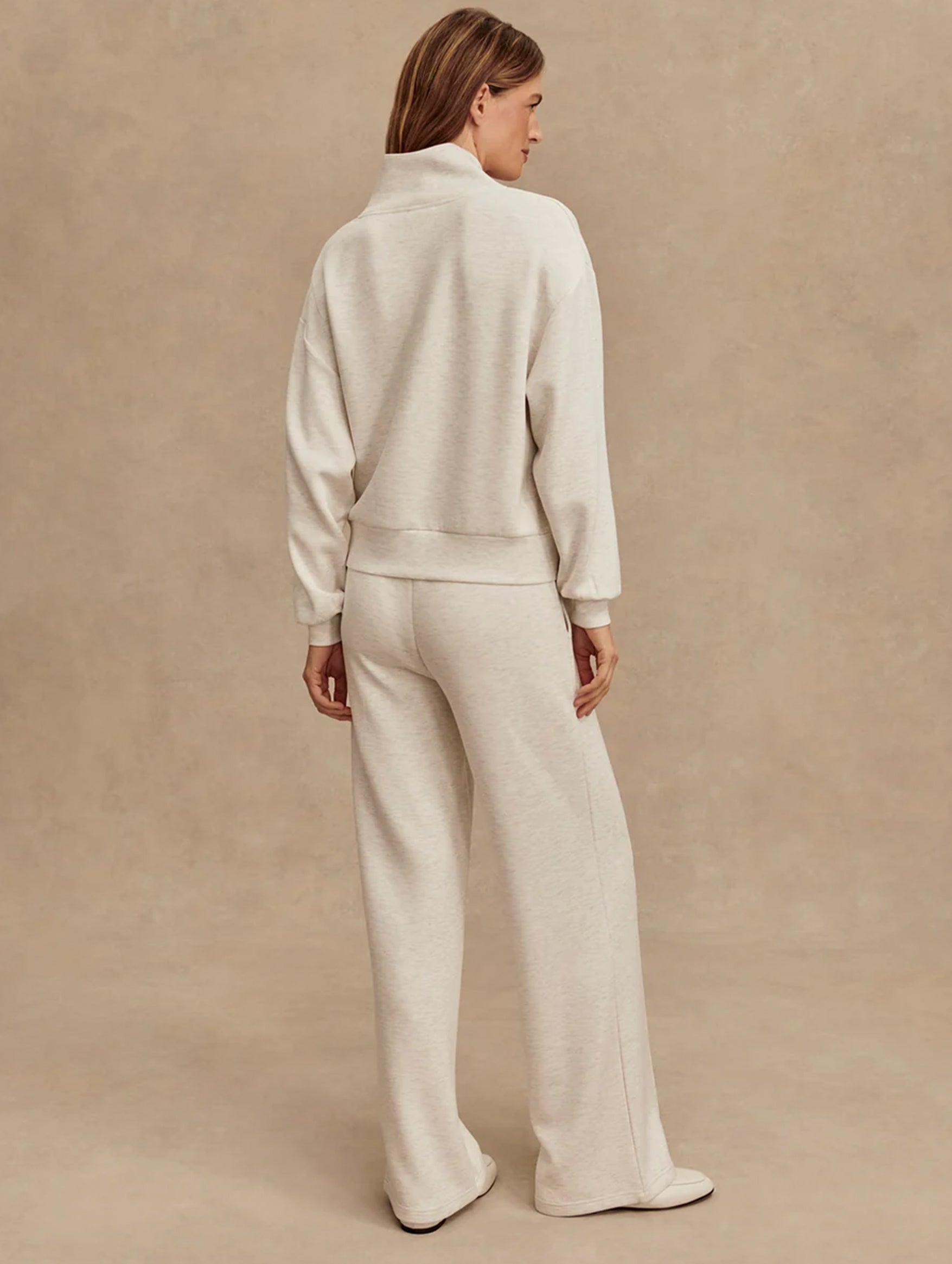 The Wide Leg Pant 30 in Ivory Marl
