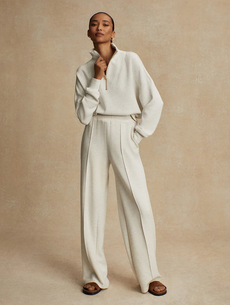 The Wide Leg Pant 30 in Ivory Marl