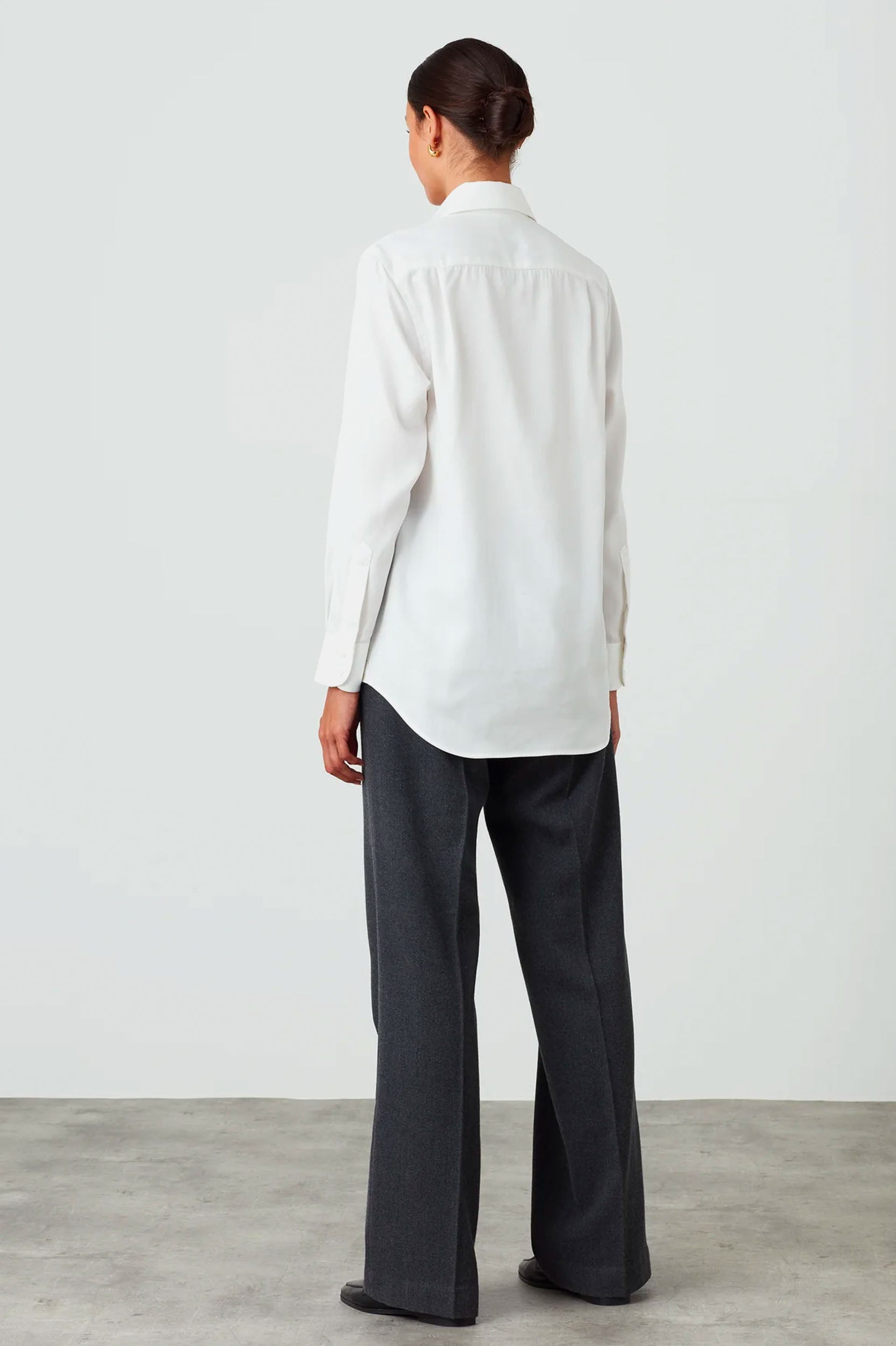 The Boyfriend Tencel Shirt in White