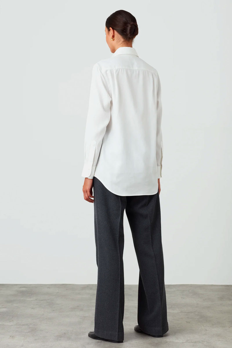 The Boyfriend Tencel Shirt in White