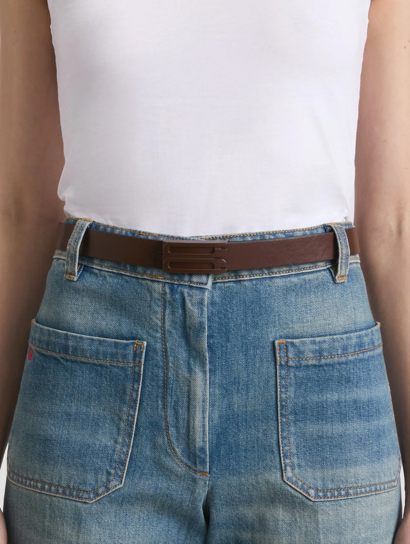 Regular Frame Tonal Belt in Dark Brown