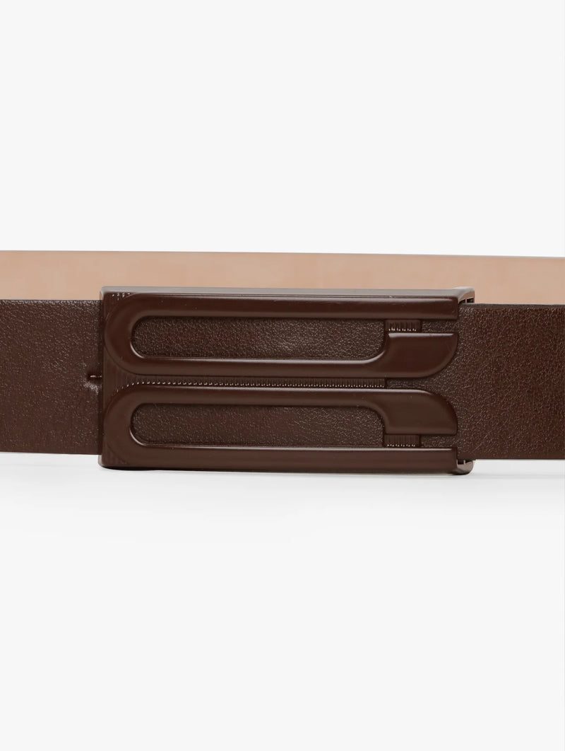 Regular Frame Tonal Belt in Dark Brown