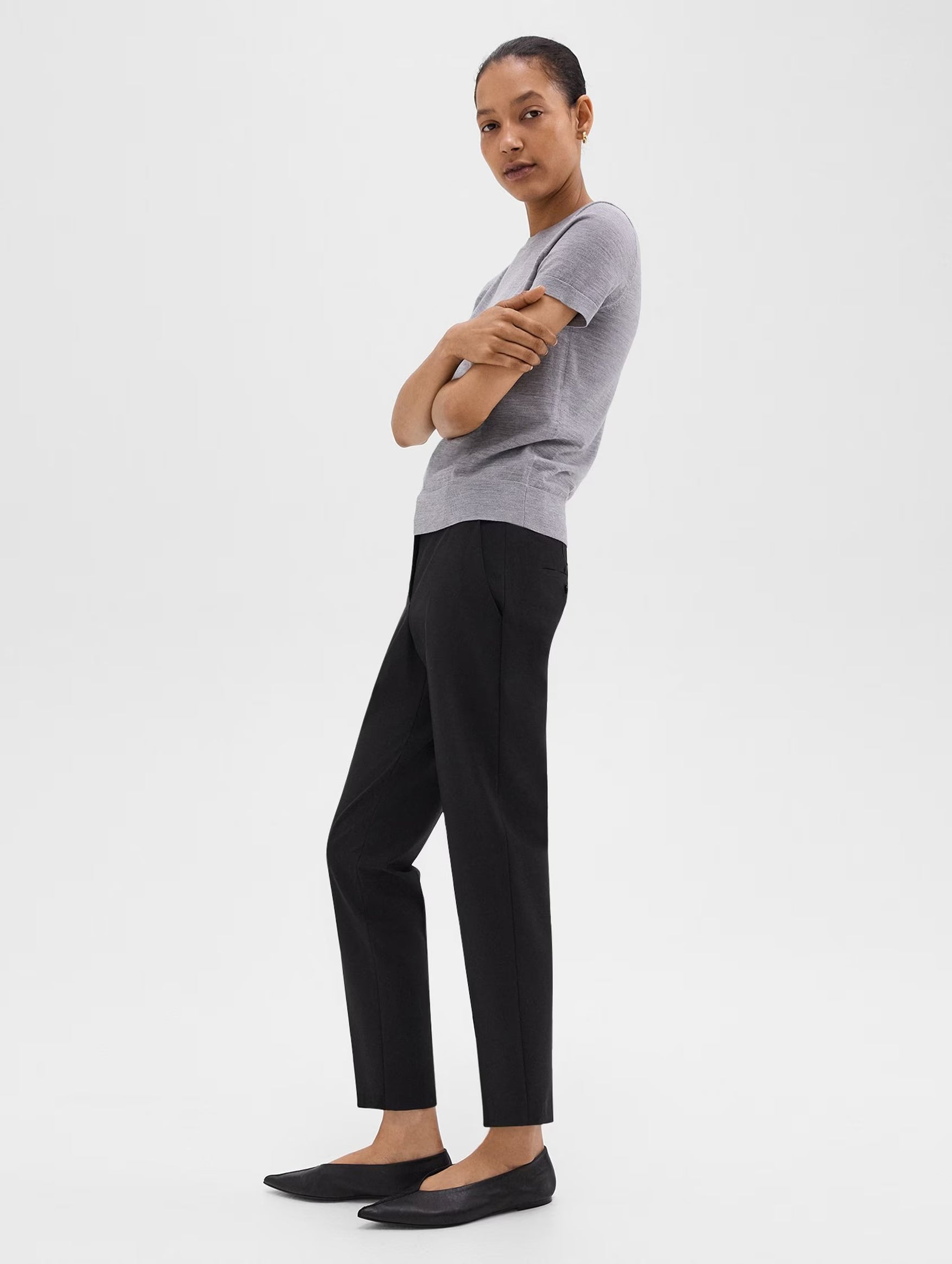 Treeca Good Wool Pant in Black