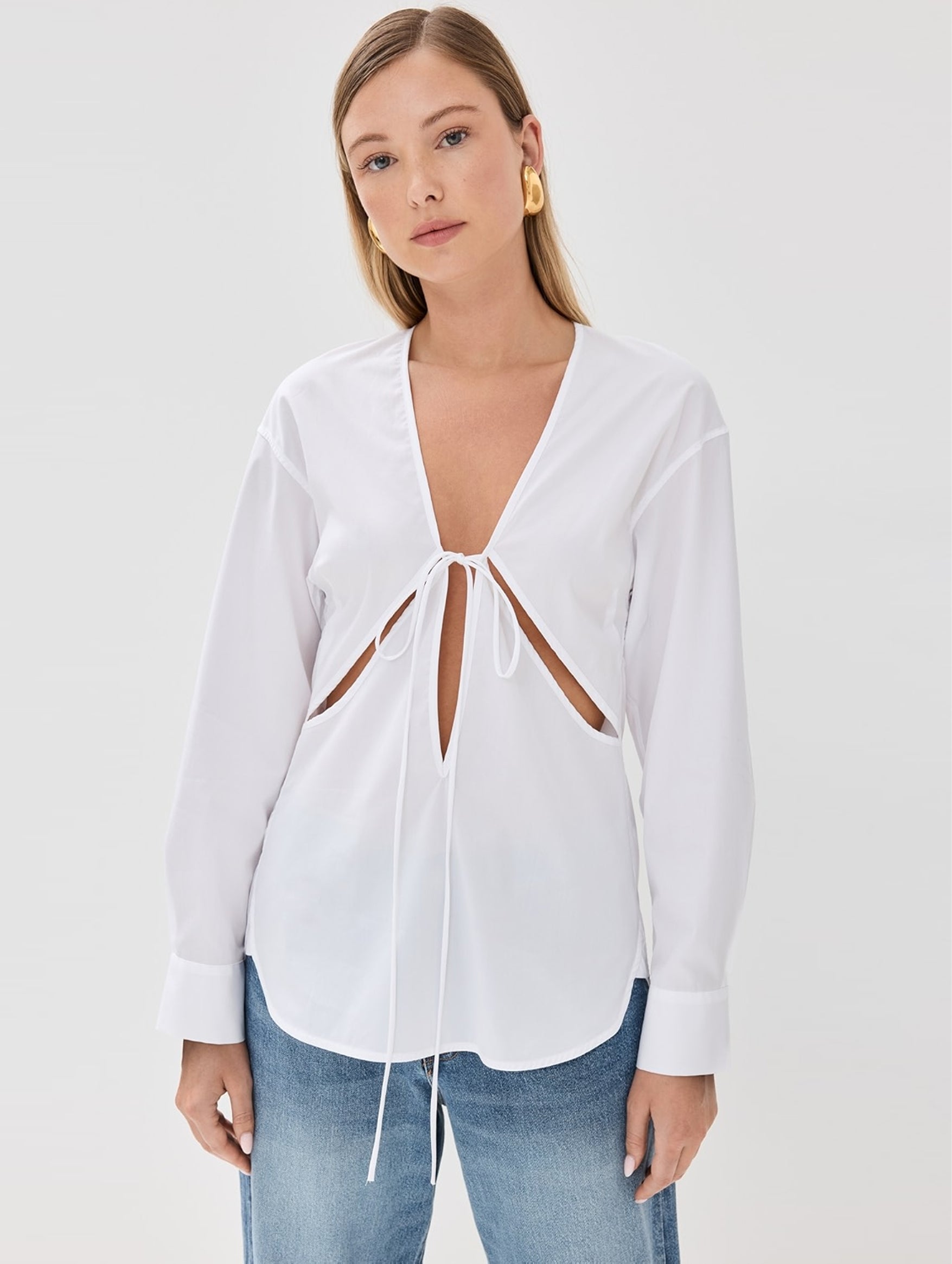 Triquetra Cotton Shirt in White