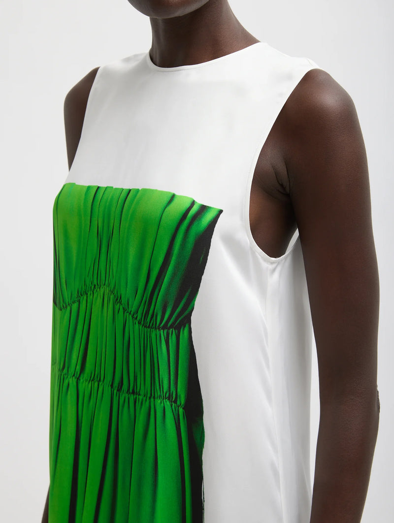 Trompe Loeil Dress in Green